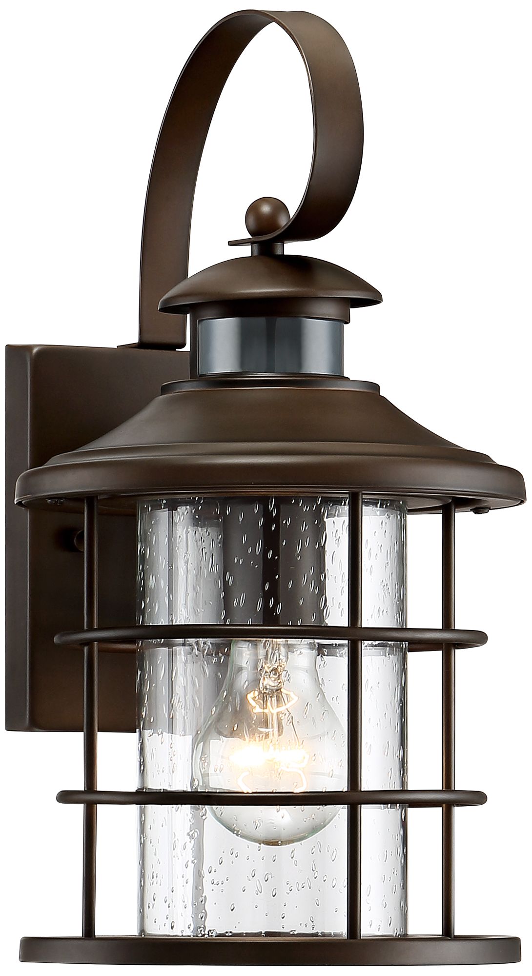 Hogan 14" High Bronze Motion Sensor Outdoor Wall Light 33H92 Lamps