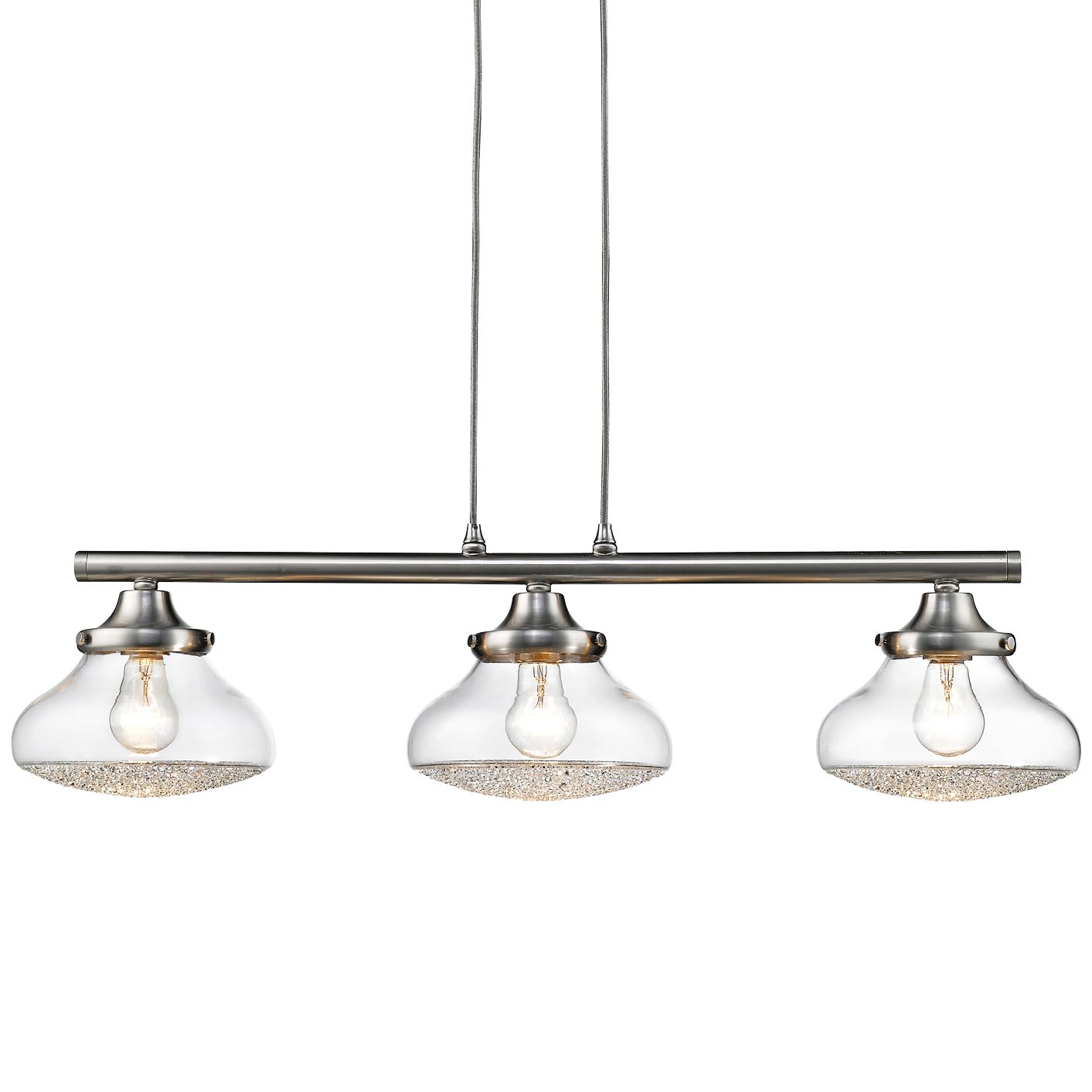 Asha 32" Wide Pewter 3Light Island Pendant 33R26 Lamps Plus