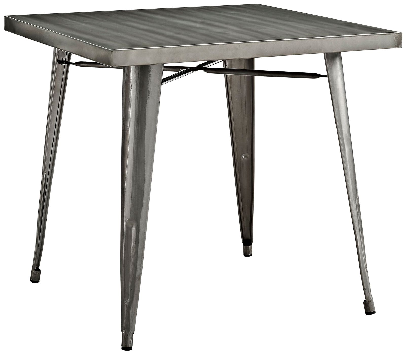 Alacrity 32" Wide Gunmetal Gray Square Metal Dining Table 33R93