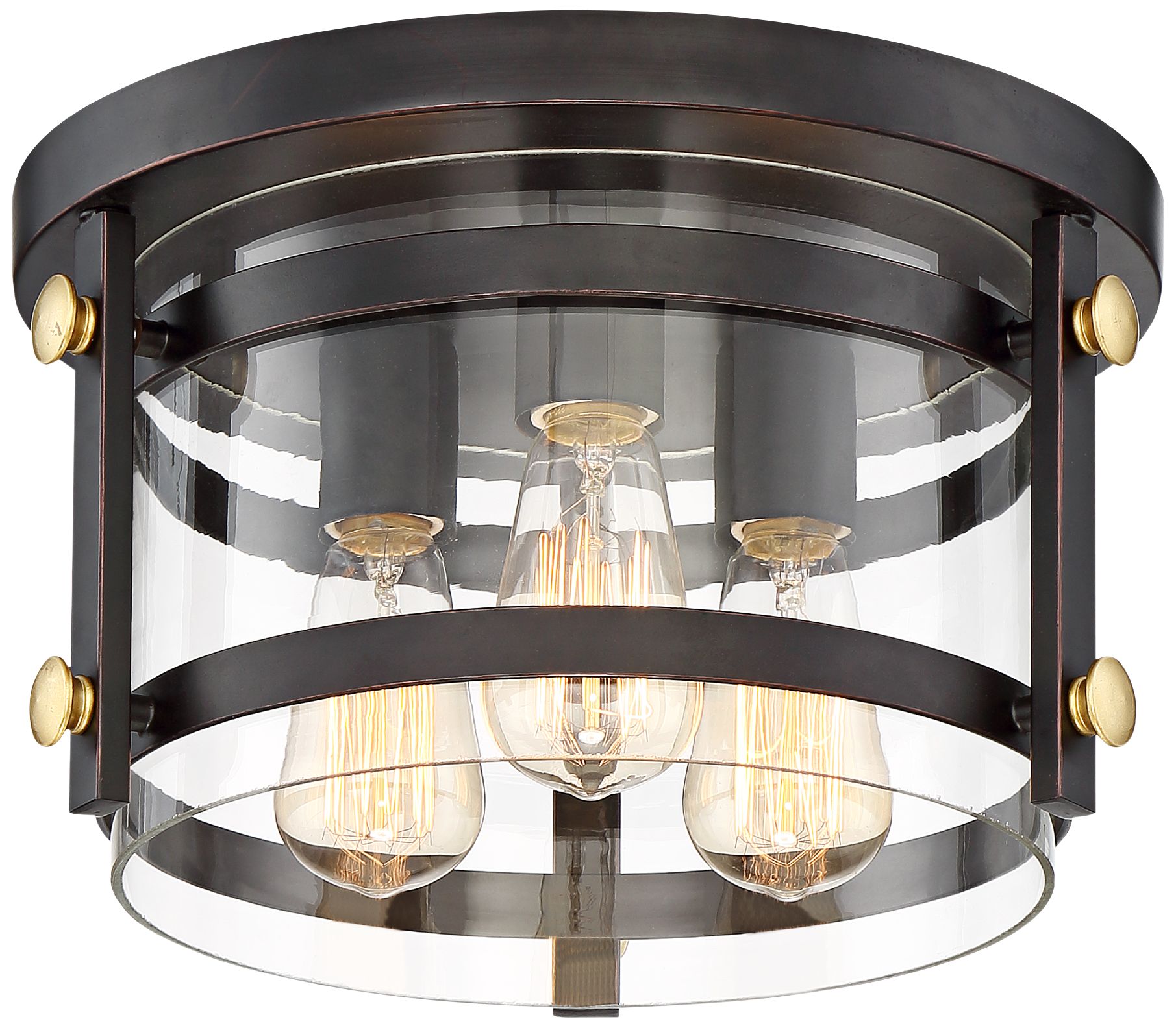 Eagleton 13 1/2" Wide OilRubbed Bronze LED Ceiling Light 35F49