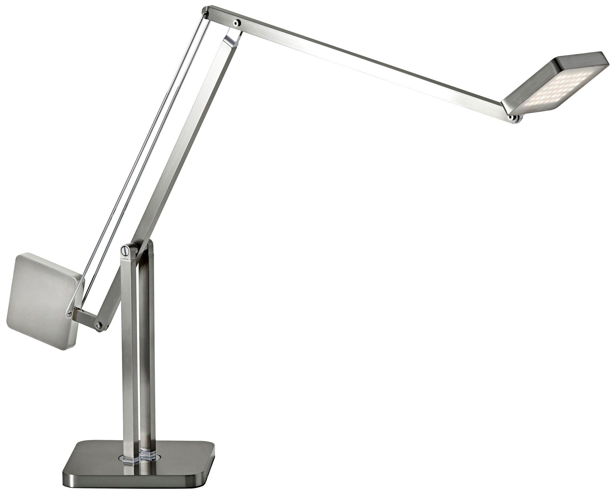 Cooper Brushed Steel Adjustable LED Desk Lamp 35G48 Lamps Plus