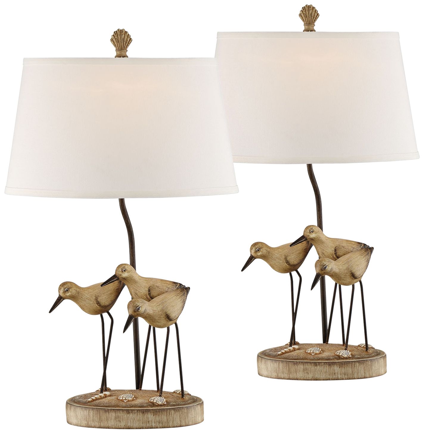 Trio Shore Birds Sandstone Table Lamps Set of 2 35V48 Lamps Plus