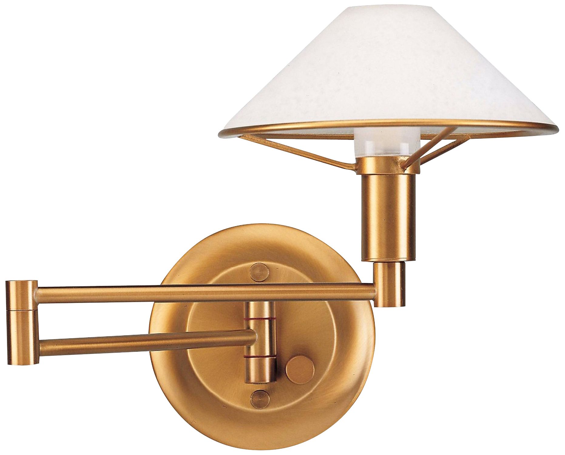 Holtkoetter Antique Brass Satin White Swing Arm Wall Lamp 36373 Lamps Plus