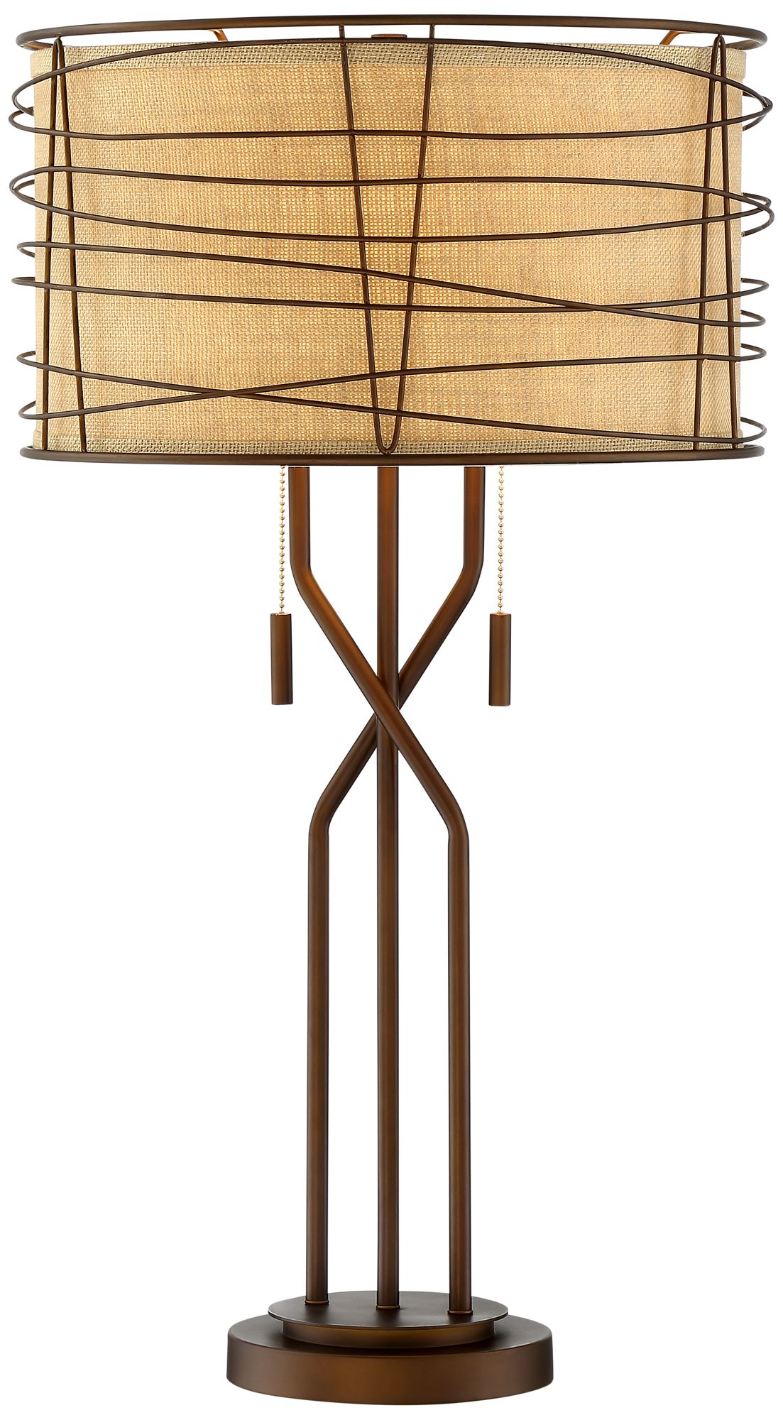 Marlowe Bronze Woven Metal Table Lamp 36H06 Lamps Plus