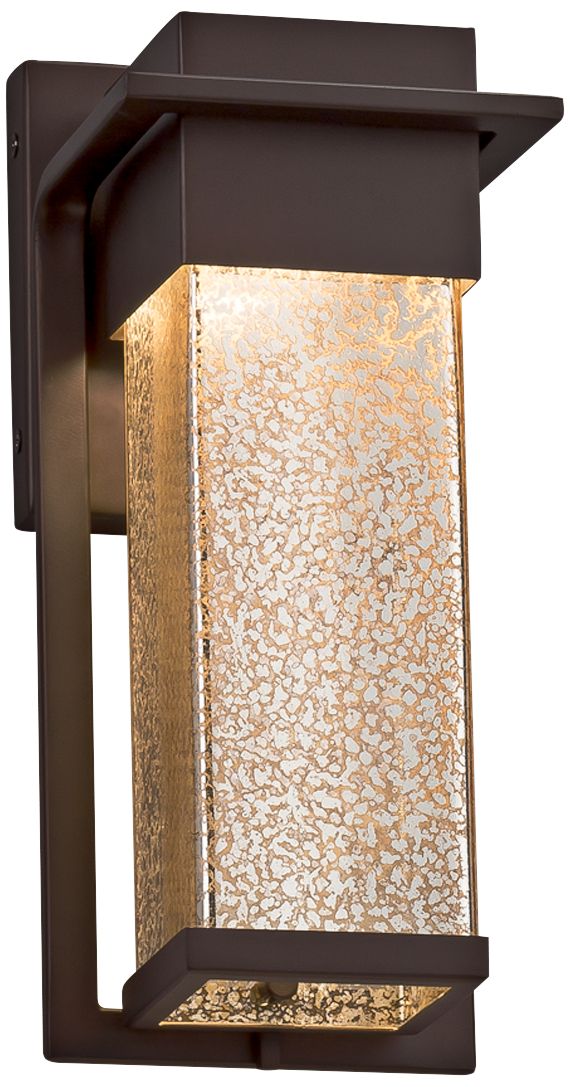 Fusion™ Pacific 12" High Glass Bronze LED Outdoor Wall Light 37F35