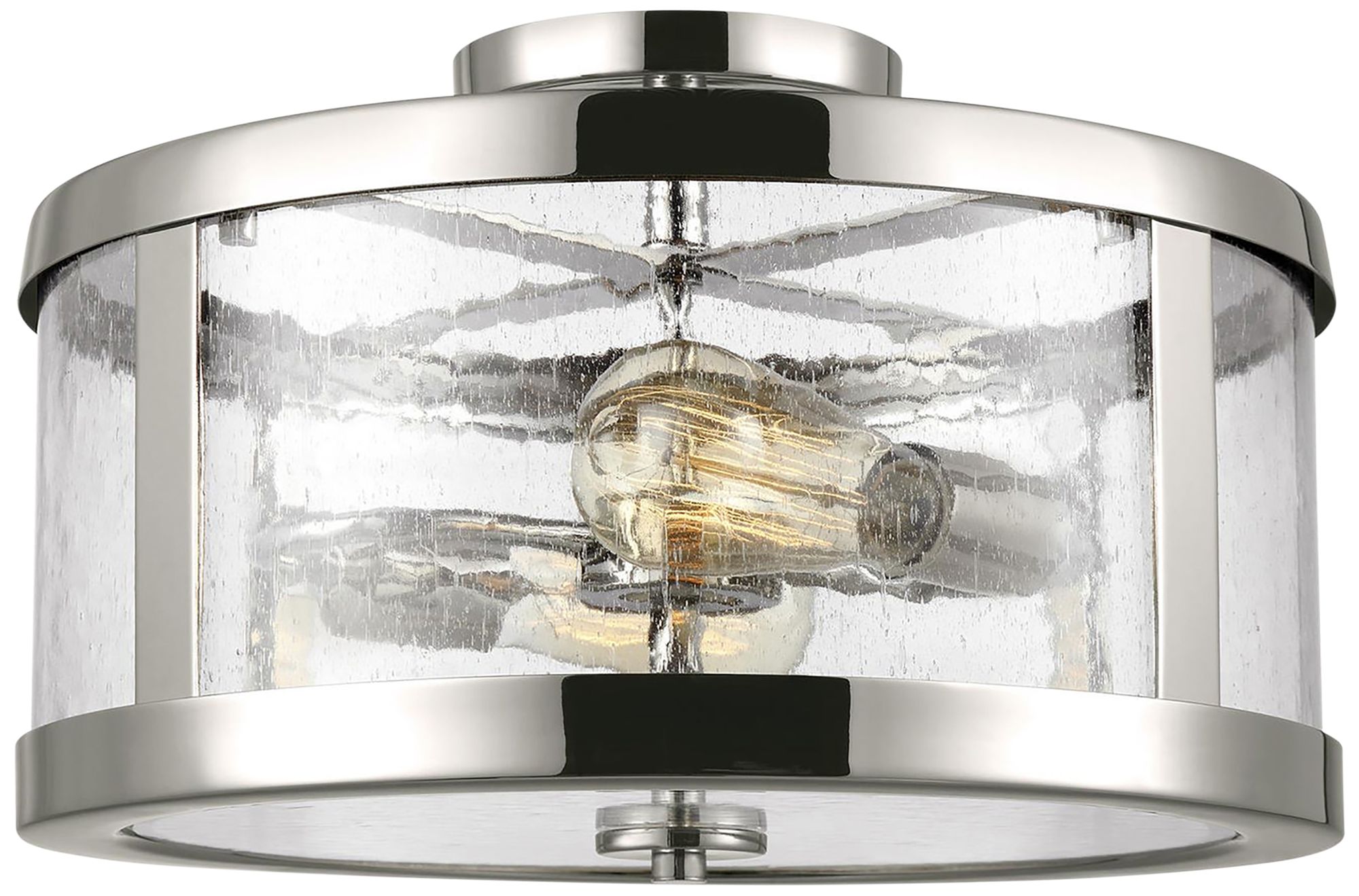 Feiss Harrow 15" Wide Polished Nickel 2Light Ceiling Light 37W52