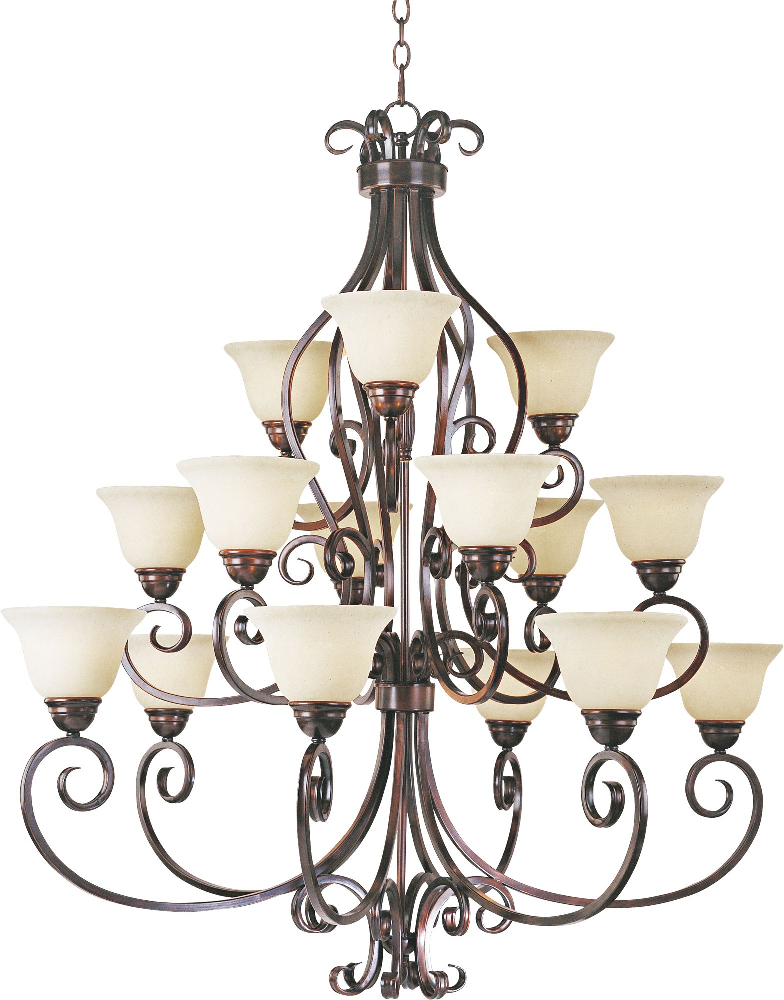 Maxim Manor 45"W Oil Rubbed Bronze 15Light Chandelier 38967 Lamps