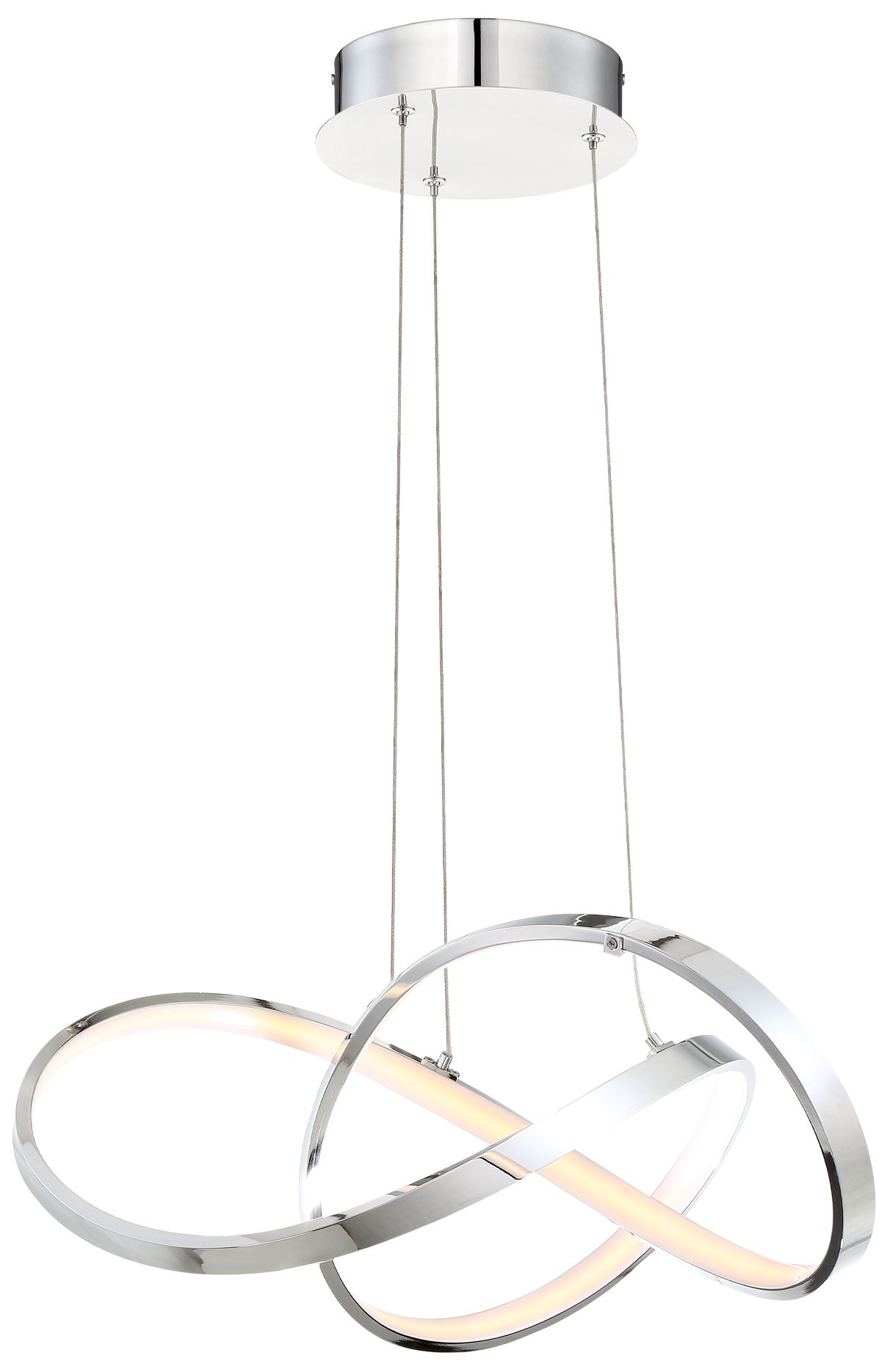 dweLED Vornado 20" Wide Chrome LED Pendant Light 39K39 Lamps Plus