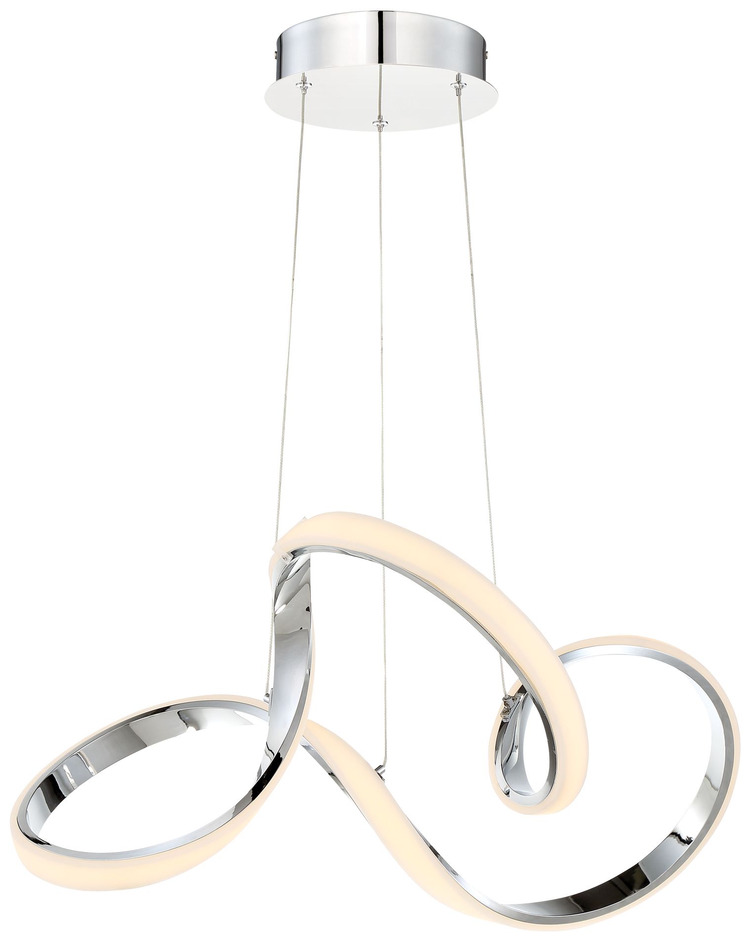 dweLED Vornado 23" Wide Chrome LED Pendant Light 39K41 Lamps Plus