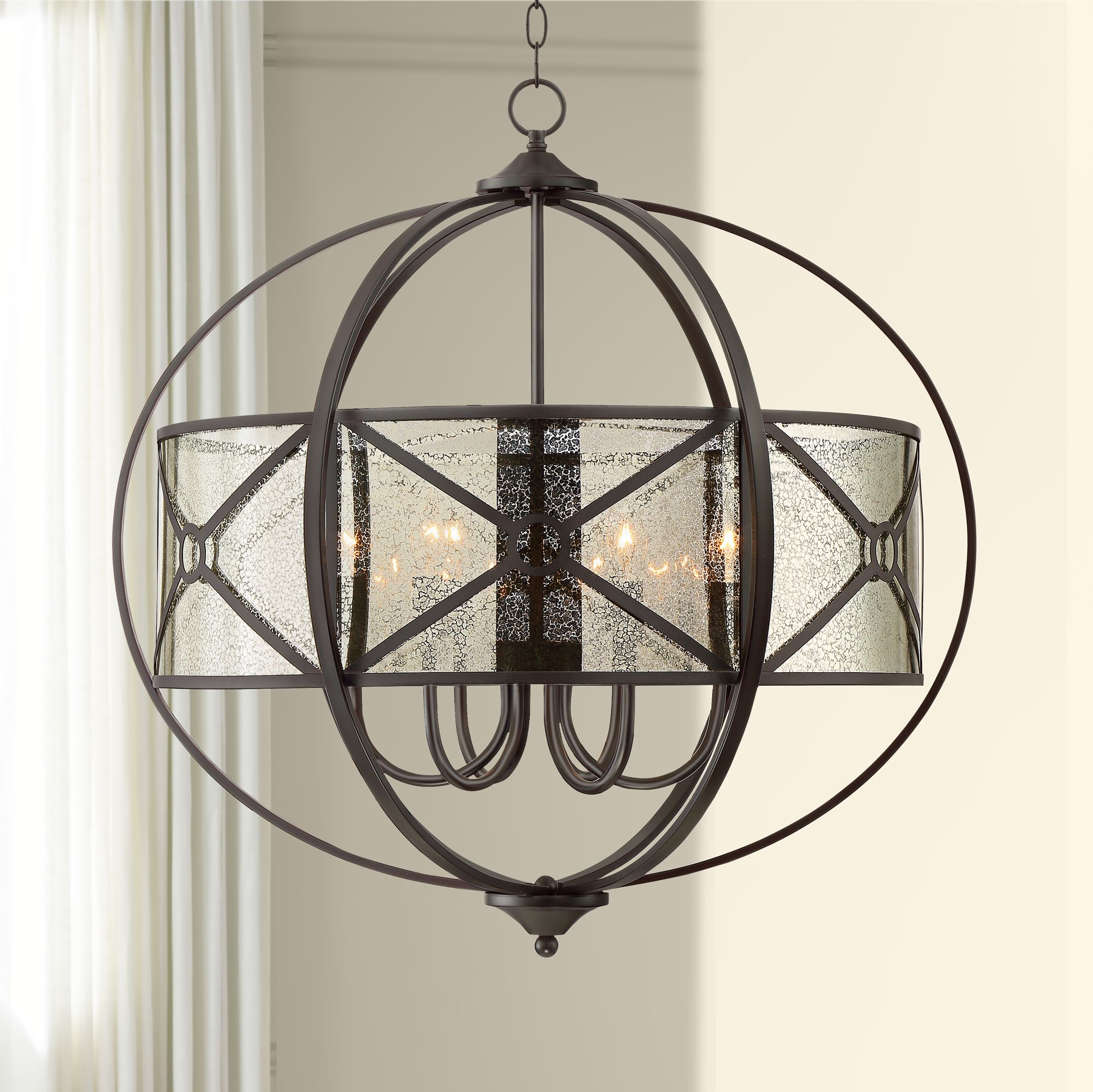 Soledad 28" Wide English Bronze 6Light Chandelier eBay