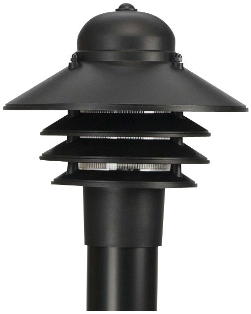 Marlex Nautical 10" High Black Outdoor Post Light 3D432 Lamps Plus