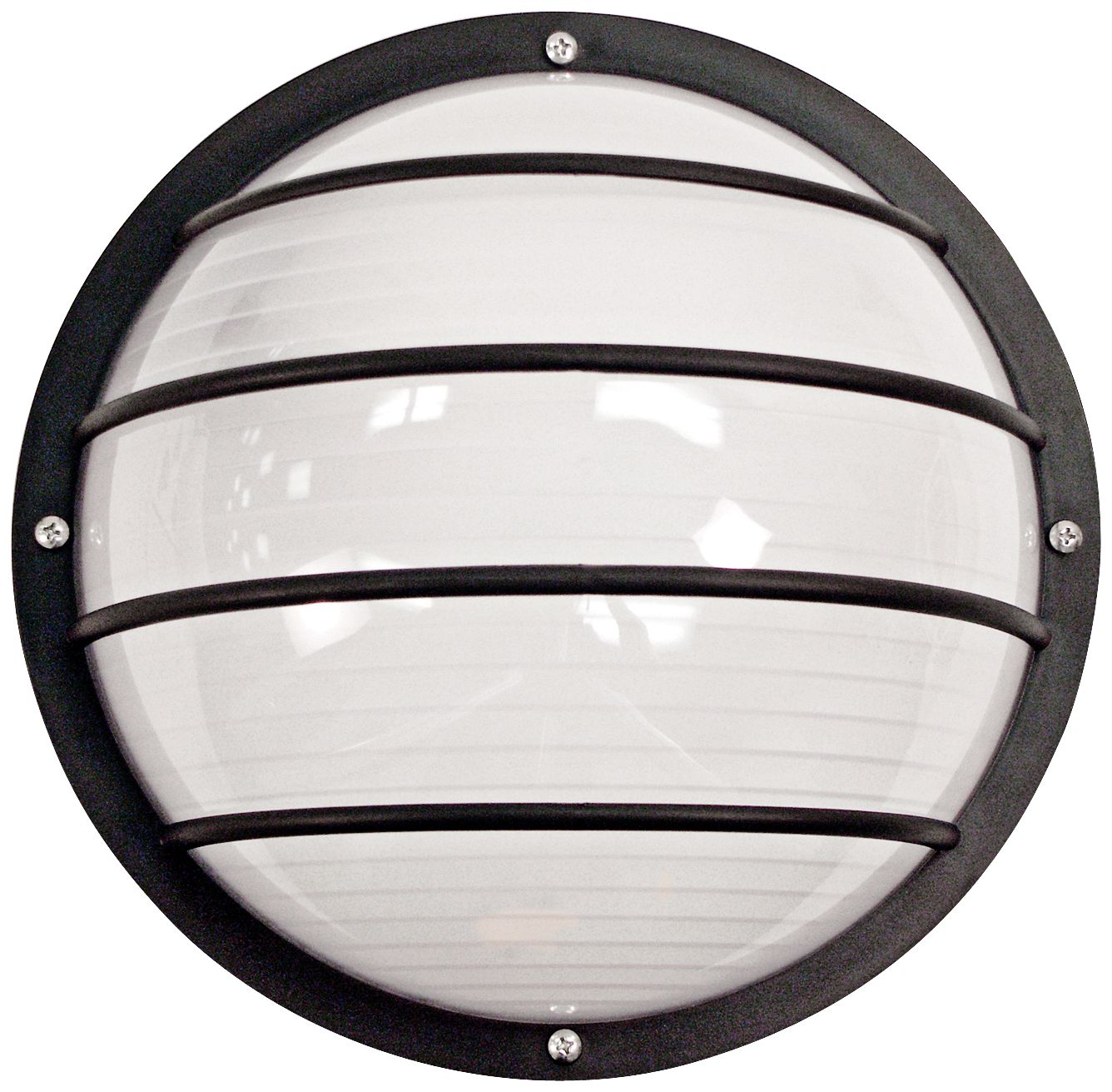 Wave Nautical LED Round Black Outdoor Ceiling or Wall Light 3D461