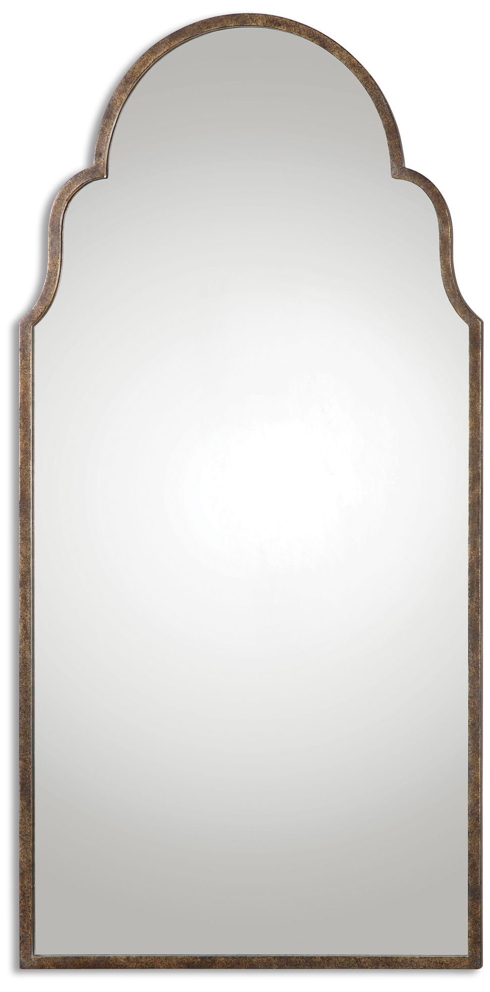 Uttermost Brayden Bronze Metal 30" x 60" Arch Wall Mirror 3G755