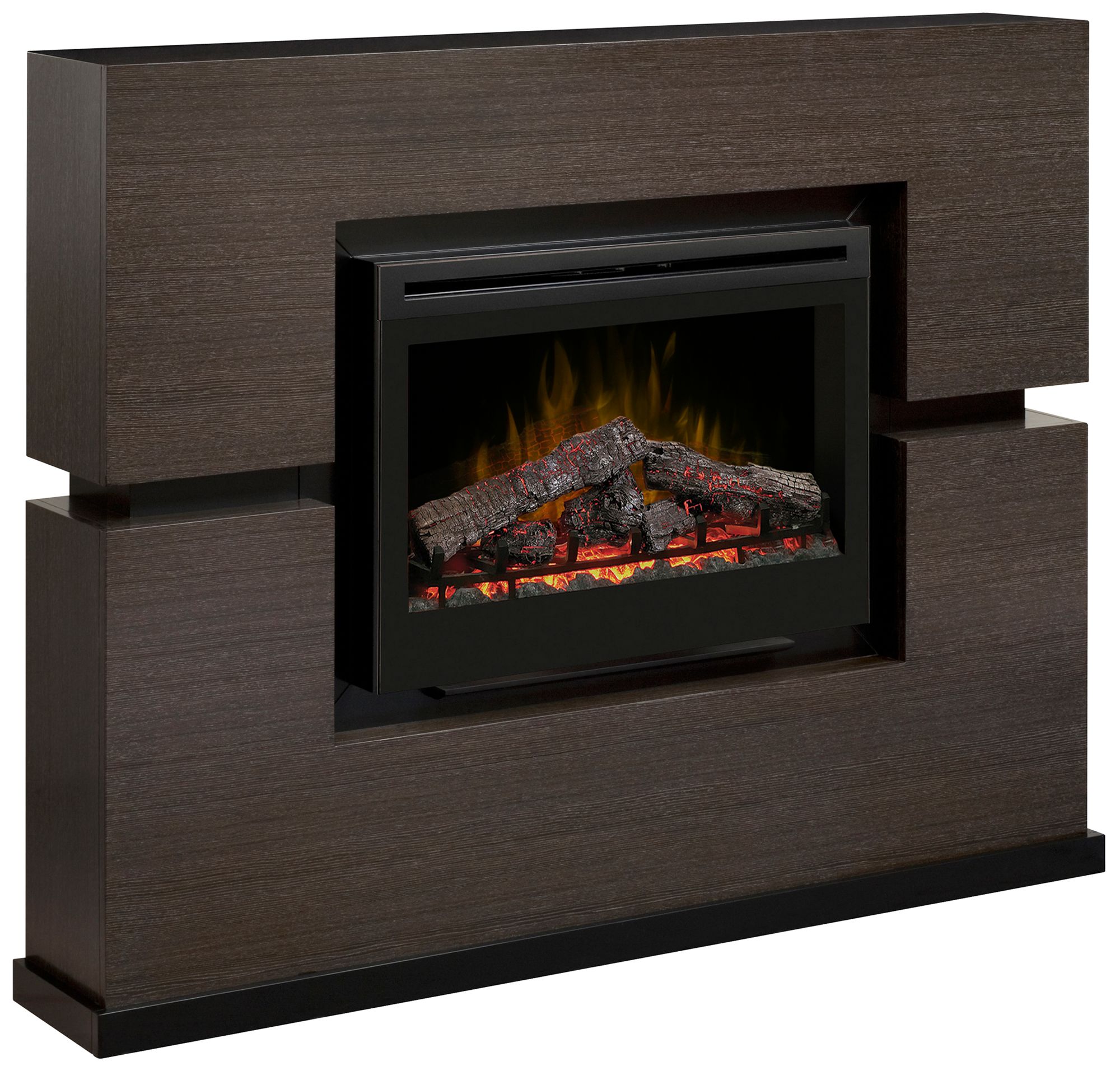 Linwood Gray Rift Electric Fireplace 3H627 Lamps Plus