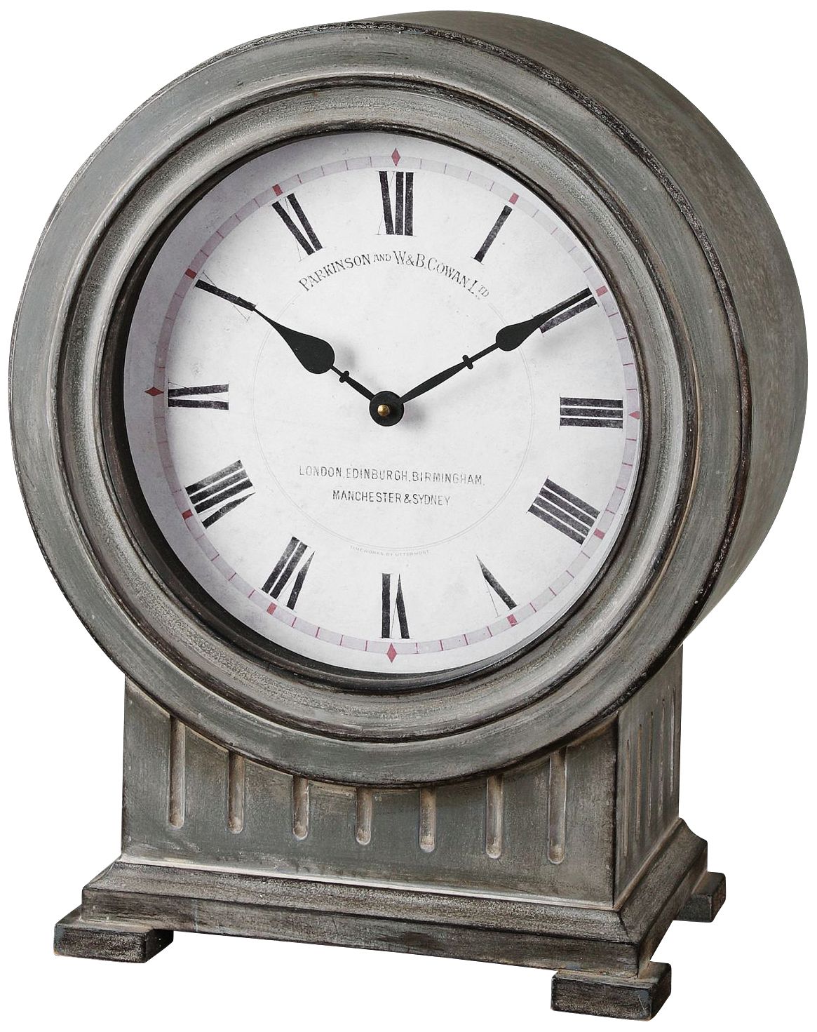 Uttermost Chouteau Dusty Gray Mantel Clock 3K135 Lamps Plus