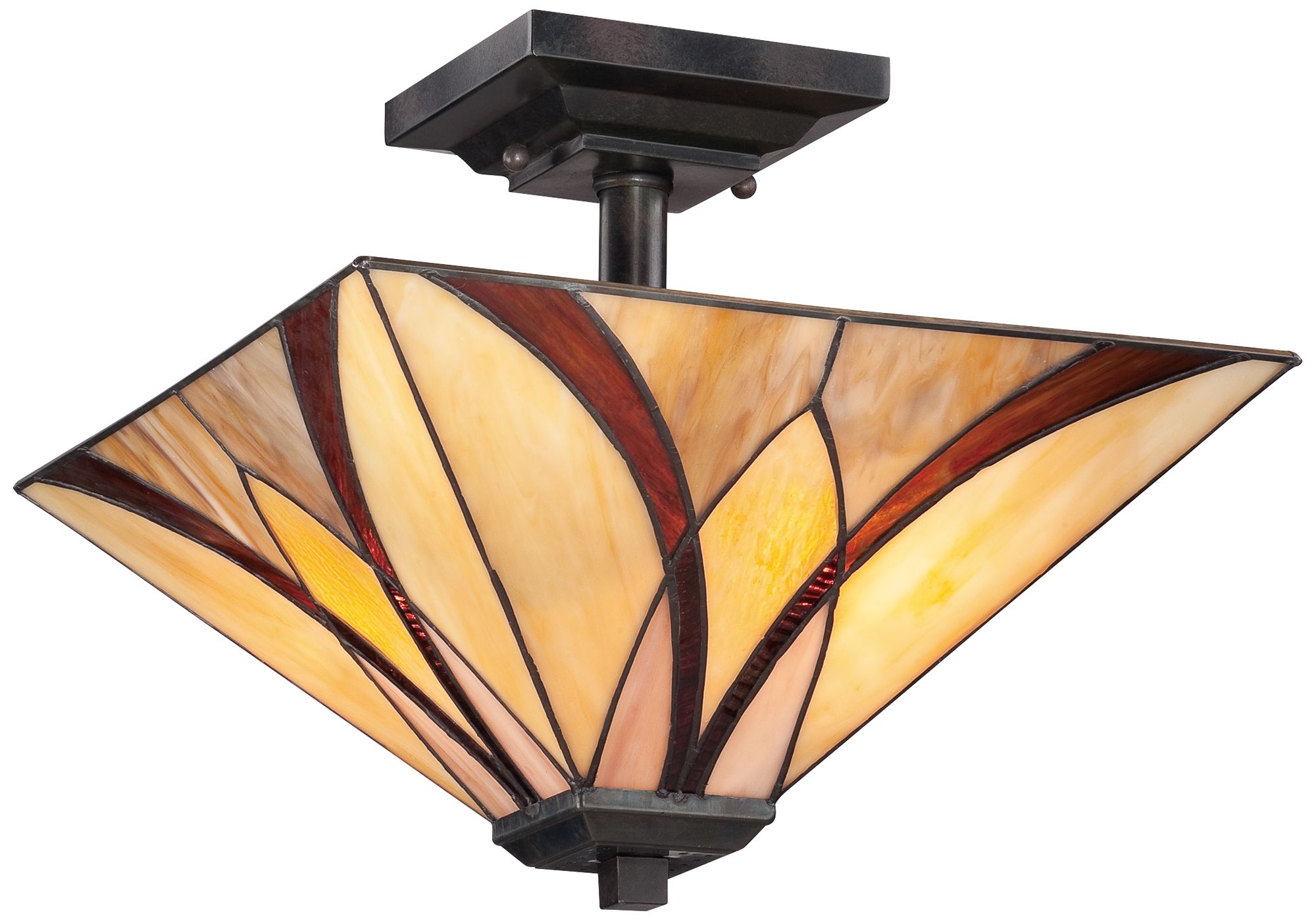 Quoizel Asheville 14" Wide Valiant Bronze Ceiling Light 3T217