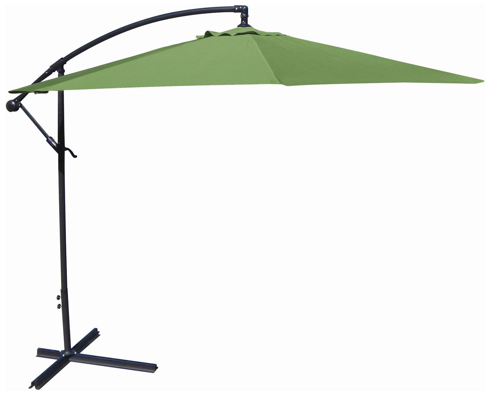 Montego Bay 10 Ft Offset Umbrella 10Foot Offset Umbrella in Olive Polyester 3W426 Lamps Plus