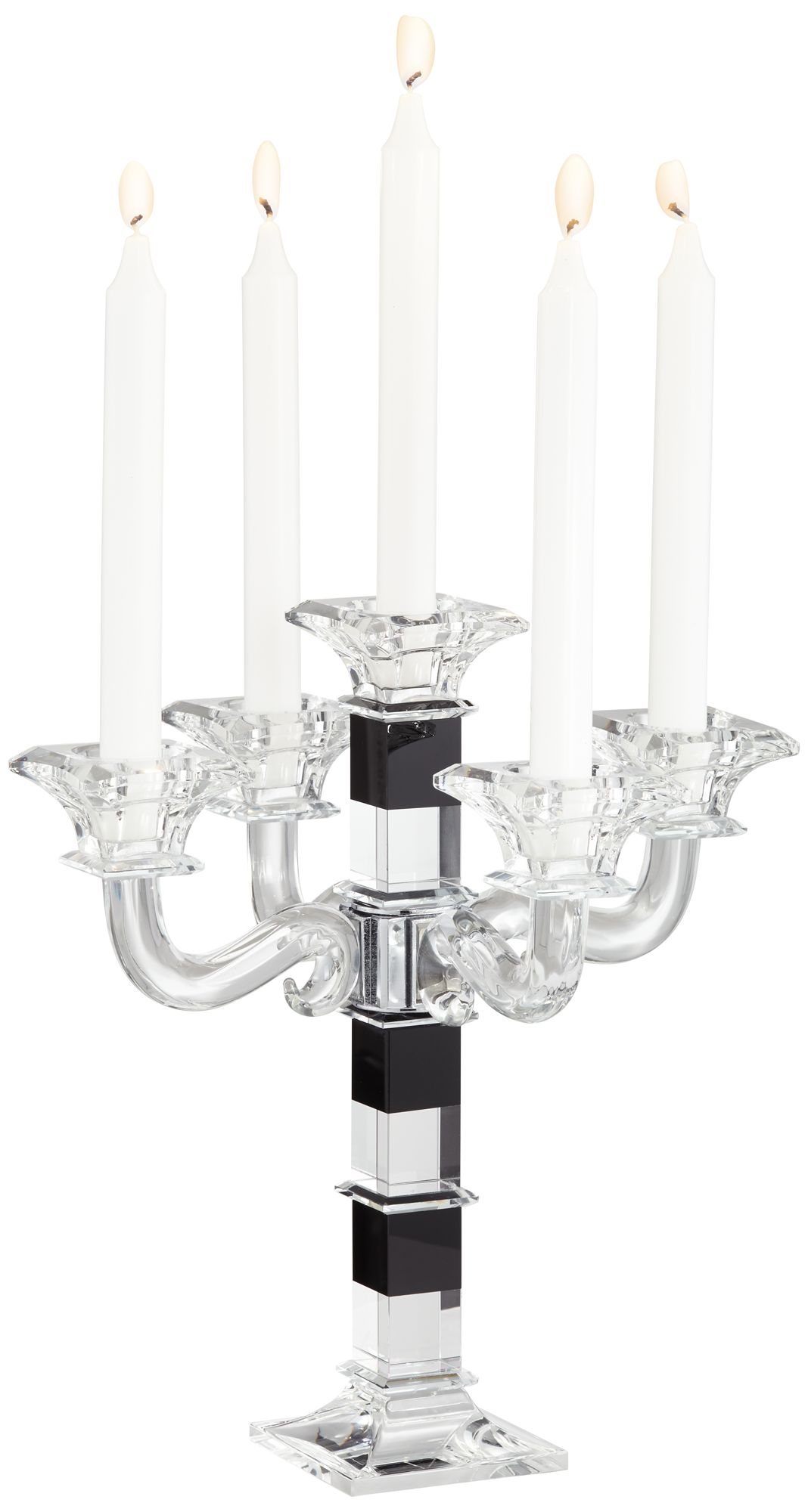 Crystal Black Taper Candle Holder 40C43 Lamps Plus