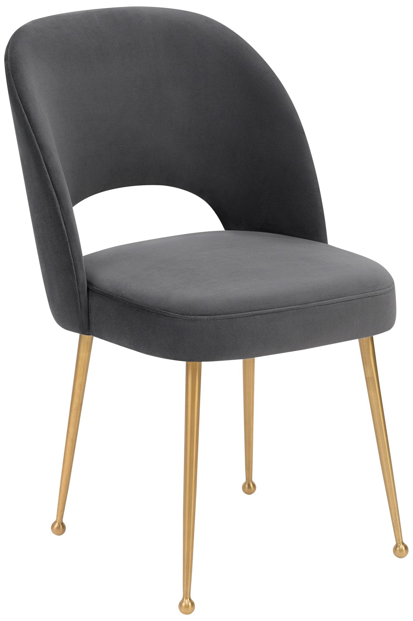 Swell Dark Gray Velvet Dining Chair 40T45 Lamps Plus