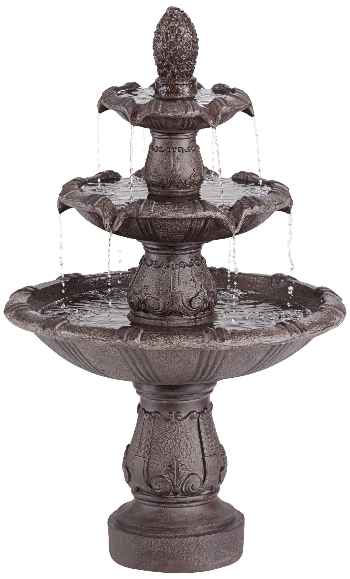 Peta 41" High Aged Bronze ThreeTier Indoor/Outdoor Fountain 40T77