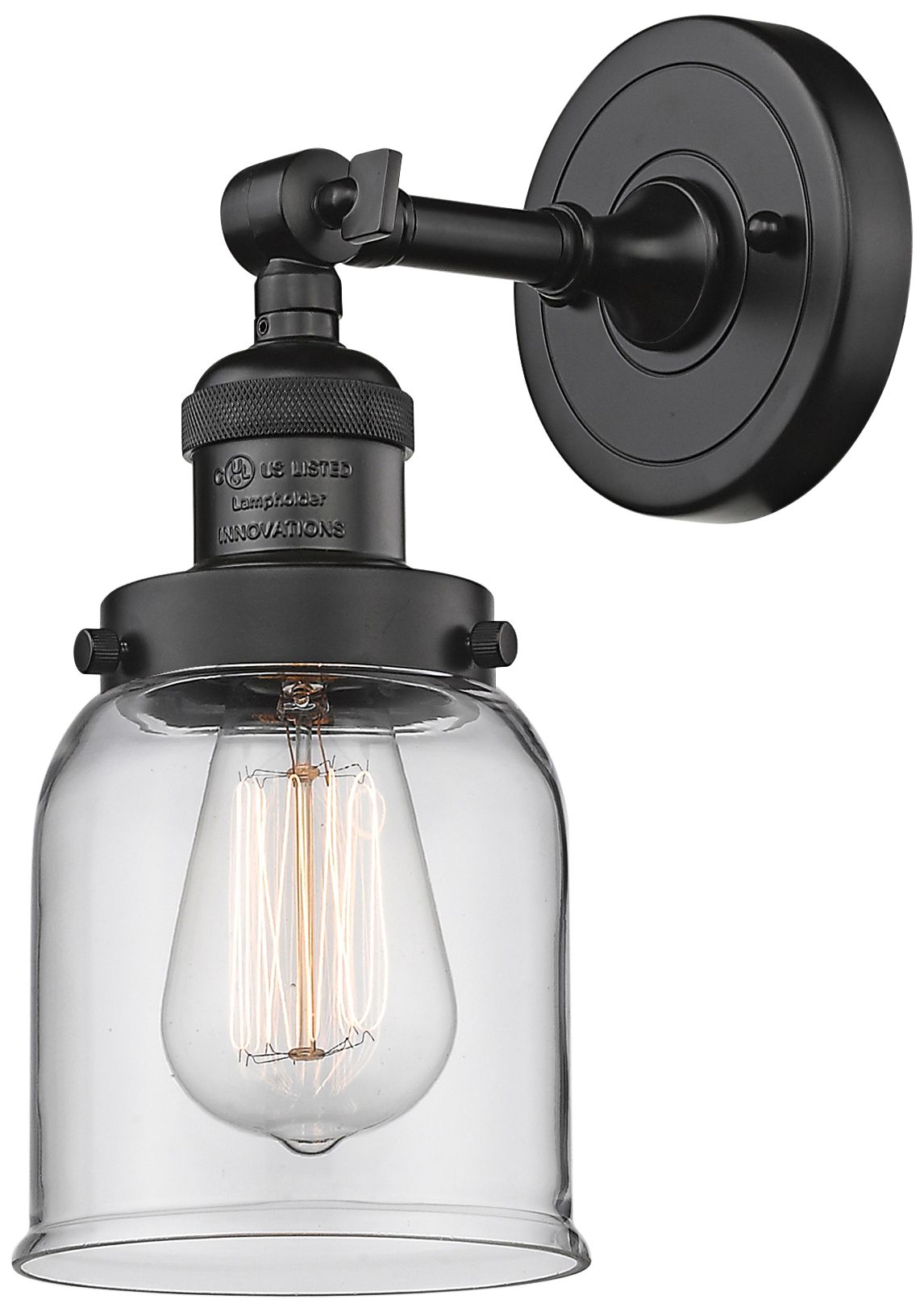 Small Bell 10" High OilRubbed Bronze Adjustable Wall Sconce 40W84