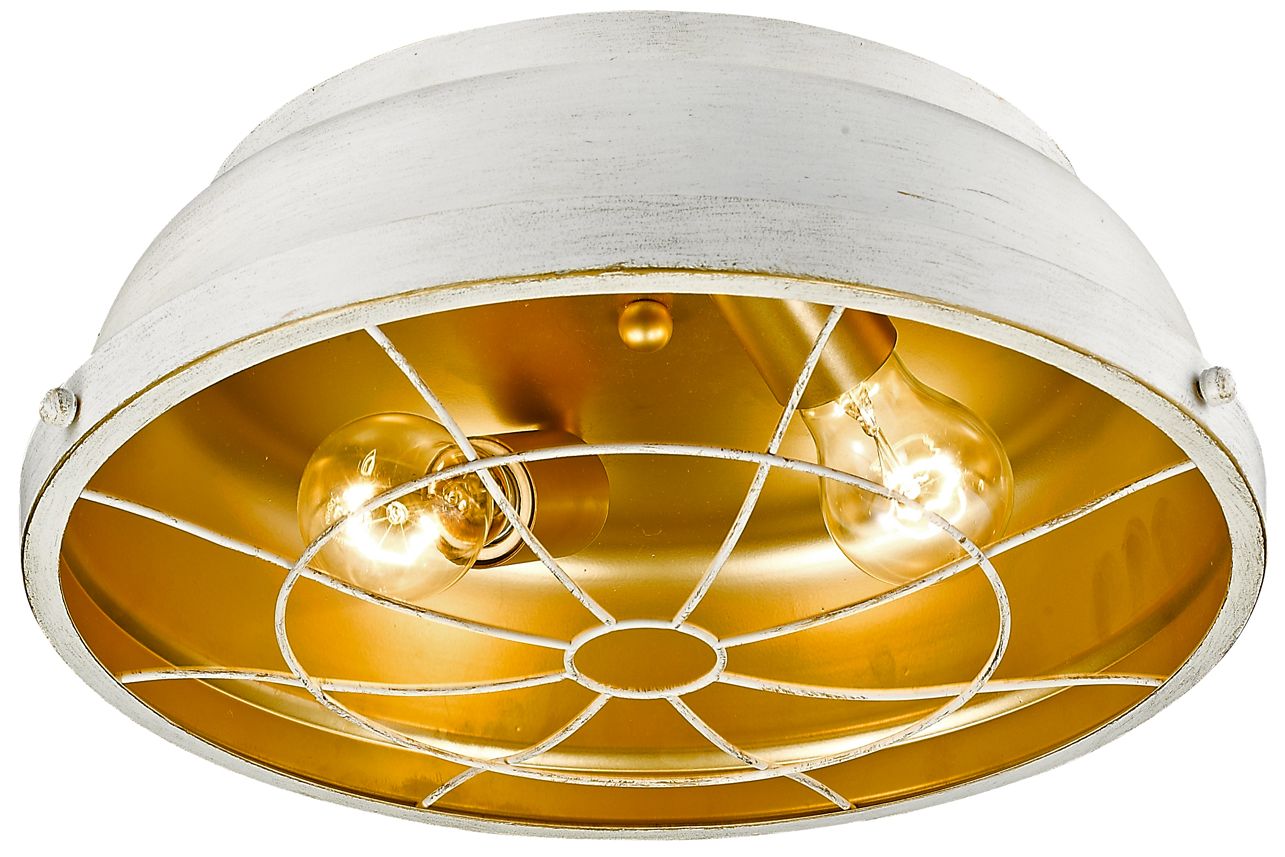 Bartlett 14" Wide French White Ceiling Light 42D48 Lamps Plus