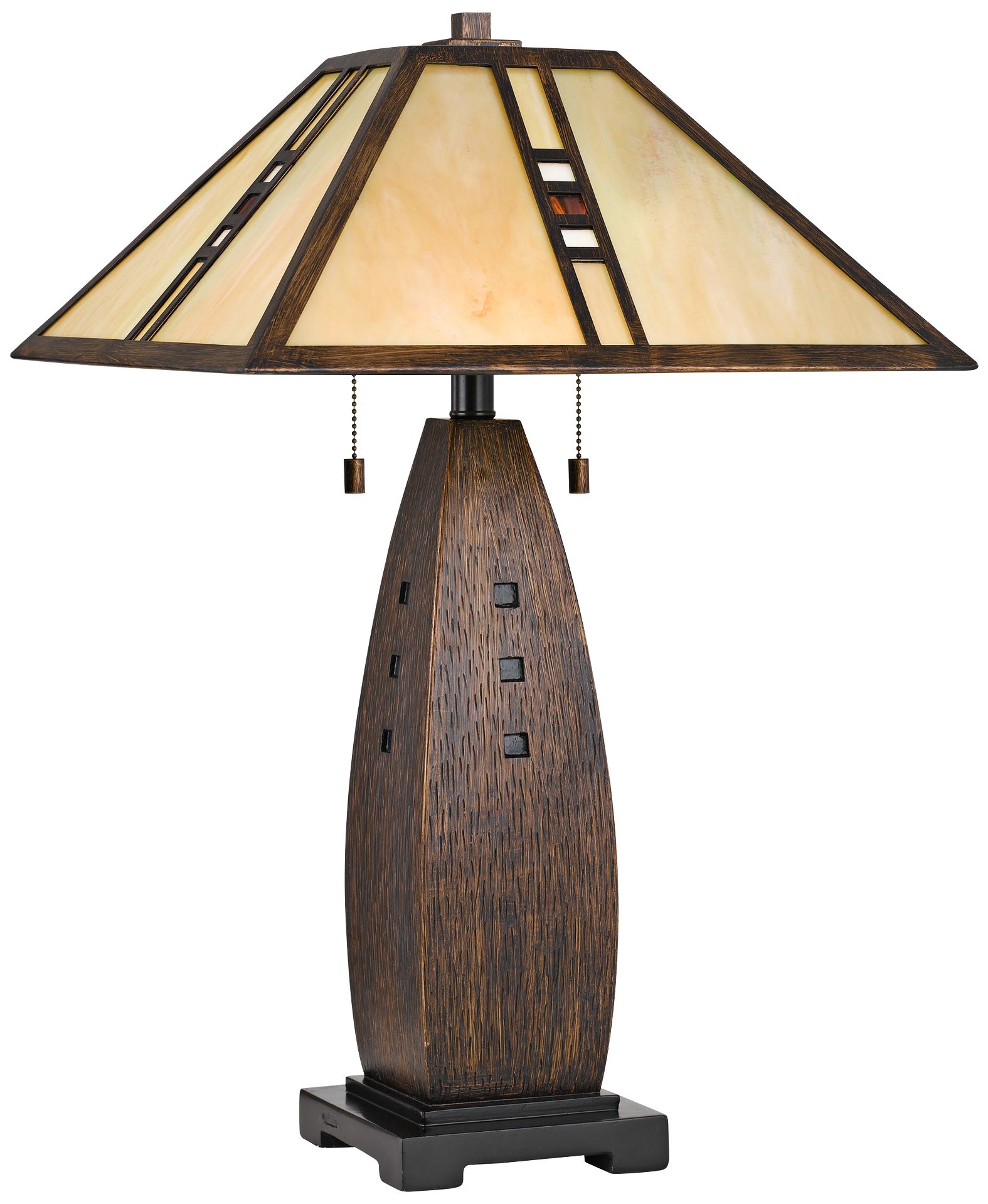 Quoizel Fulton Bronze Tiffany Shade Table Lamp 42H79 Lamps Plus