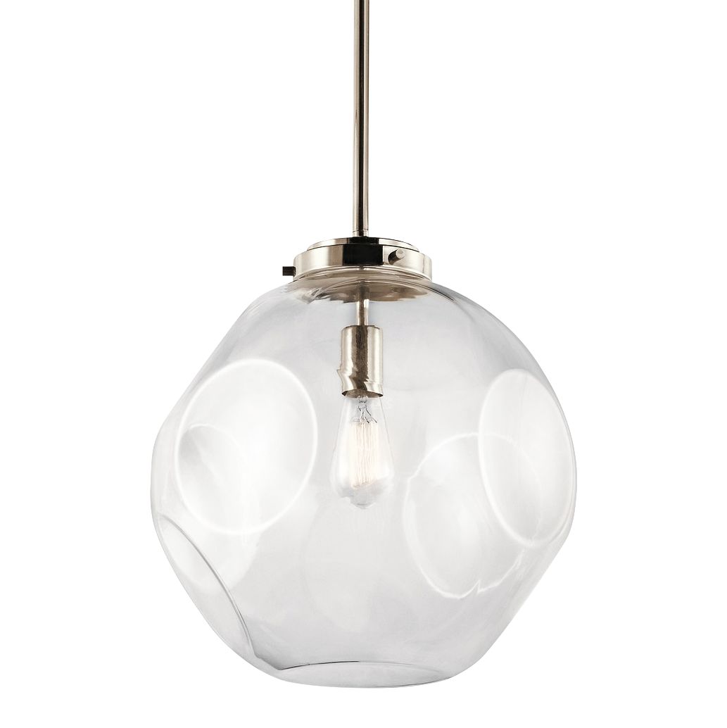 Kichler Ellis 15" Wide Polished Nickel Pendant Light 42Y10 Lamps Plus
