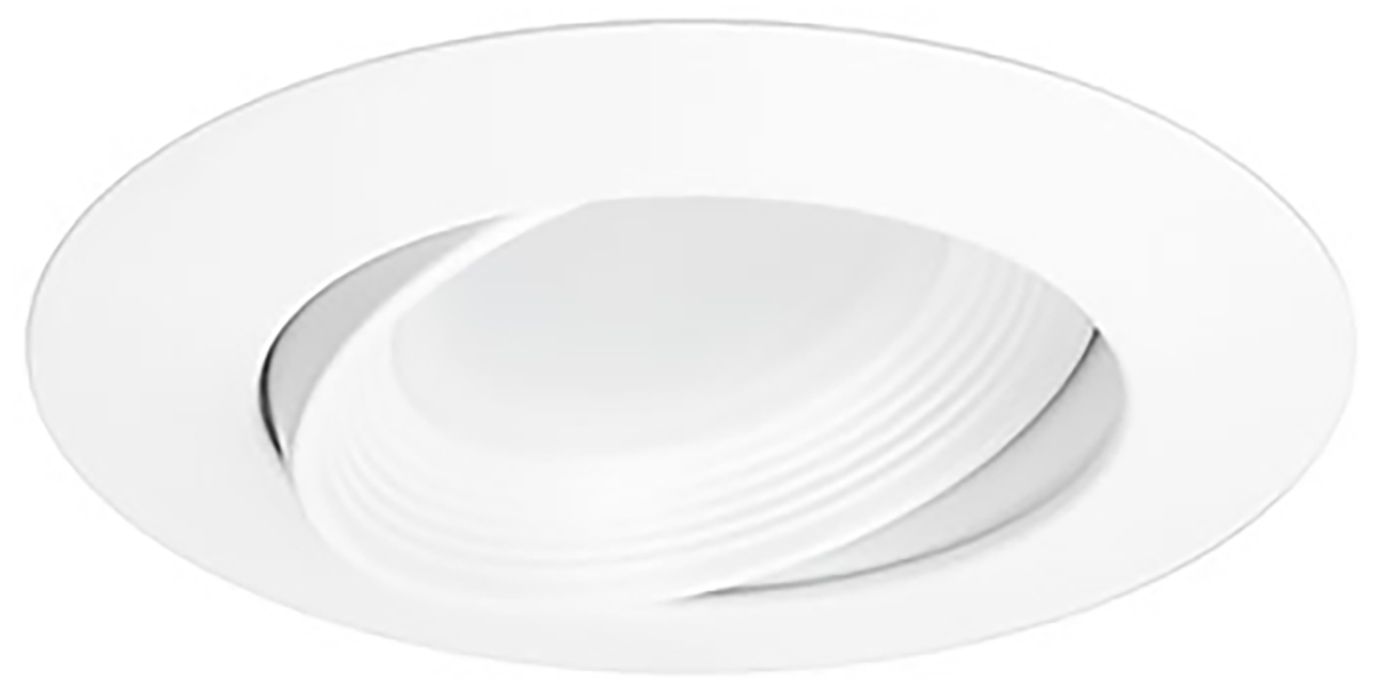 4" White Gimbal Retrofit 8W LED Eyeball Downlight 43E52 Lamps Plus