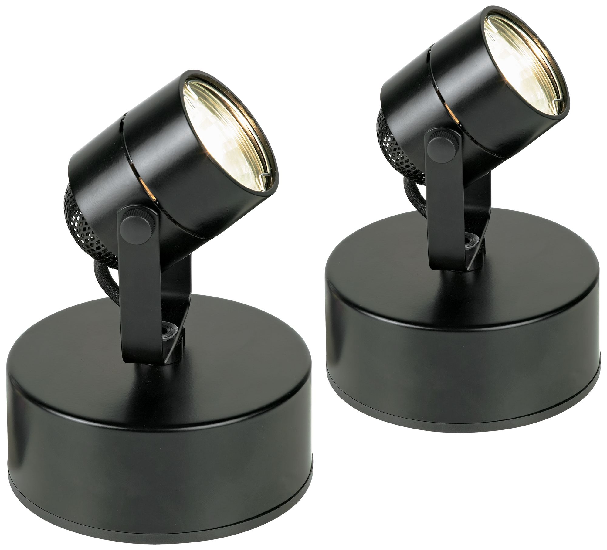 Pro Track Black 6 3/4" High Mini Accent Uplight Set of 2 43W28