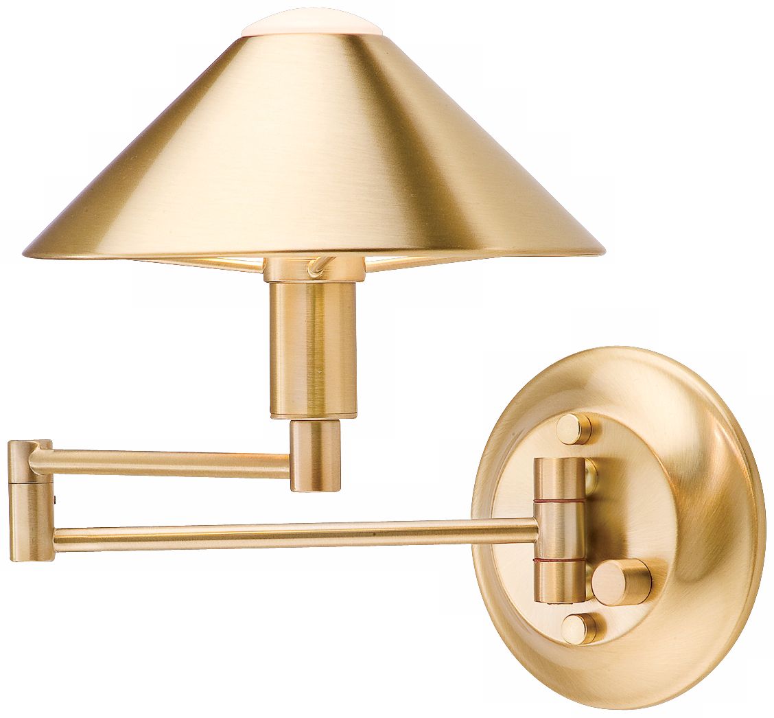 Holtkoetter Brushed Brass Halogen Swing Arm Wall Lamp 44055 Lamps Plus
