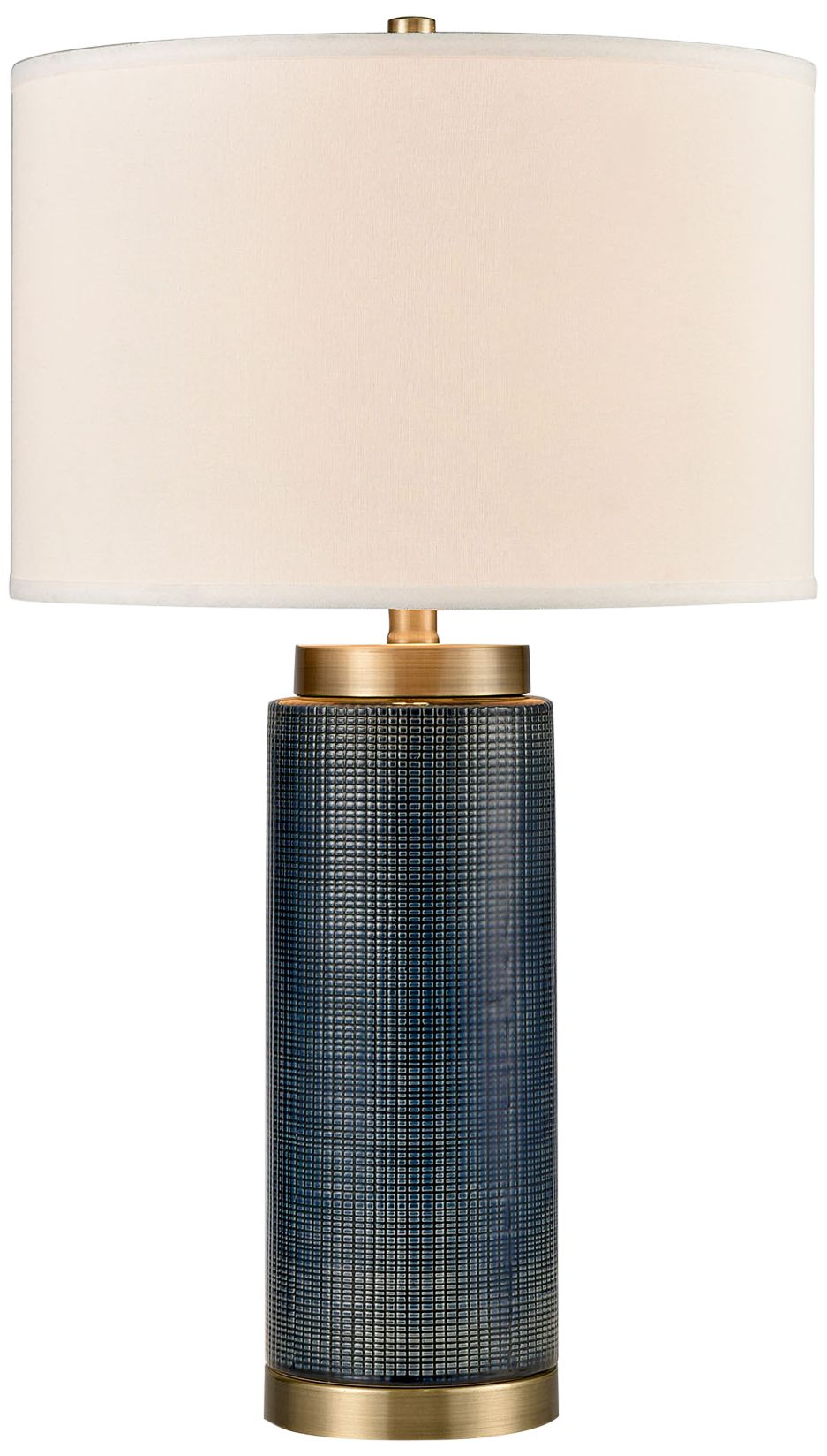 Dimond Concettas Navy Blue Ceramic Cylinder Table lamp 445R0 Lamps