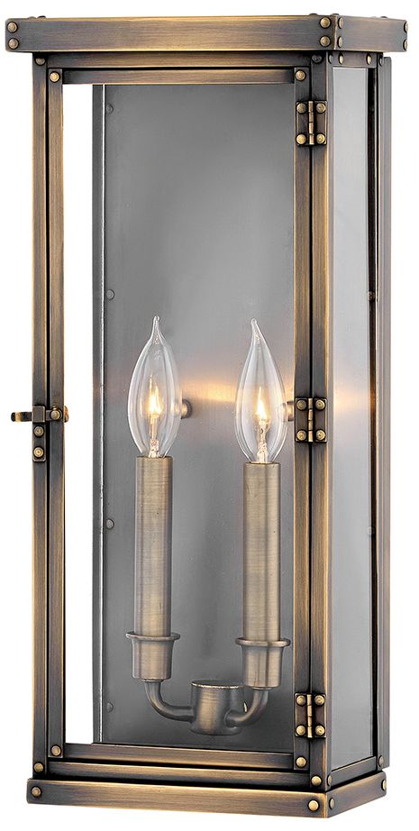 Hamilton 18 1/4" High Dark Antique Brass Outdoor Wall Light 44T16