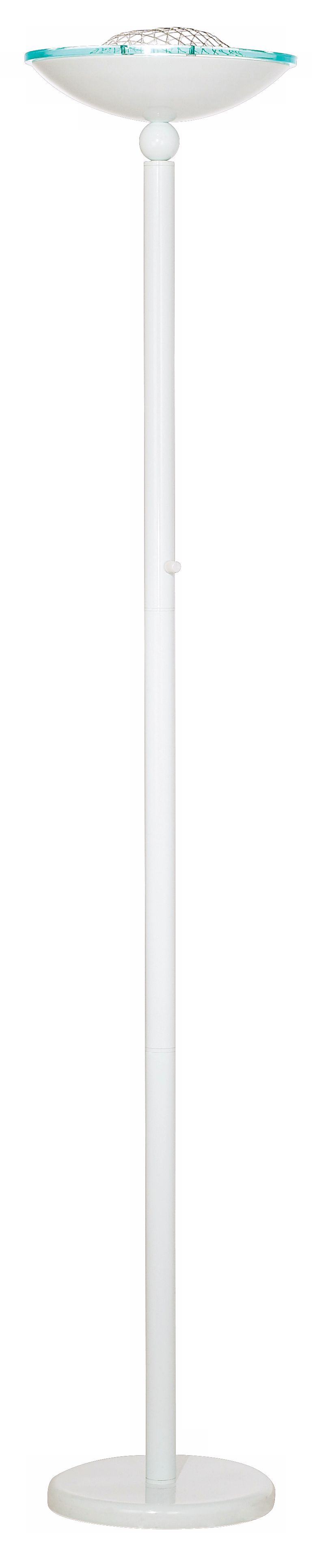 Crockett White Halogen 150 Watt Torchiere Floor Lamp