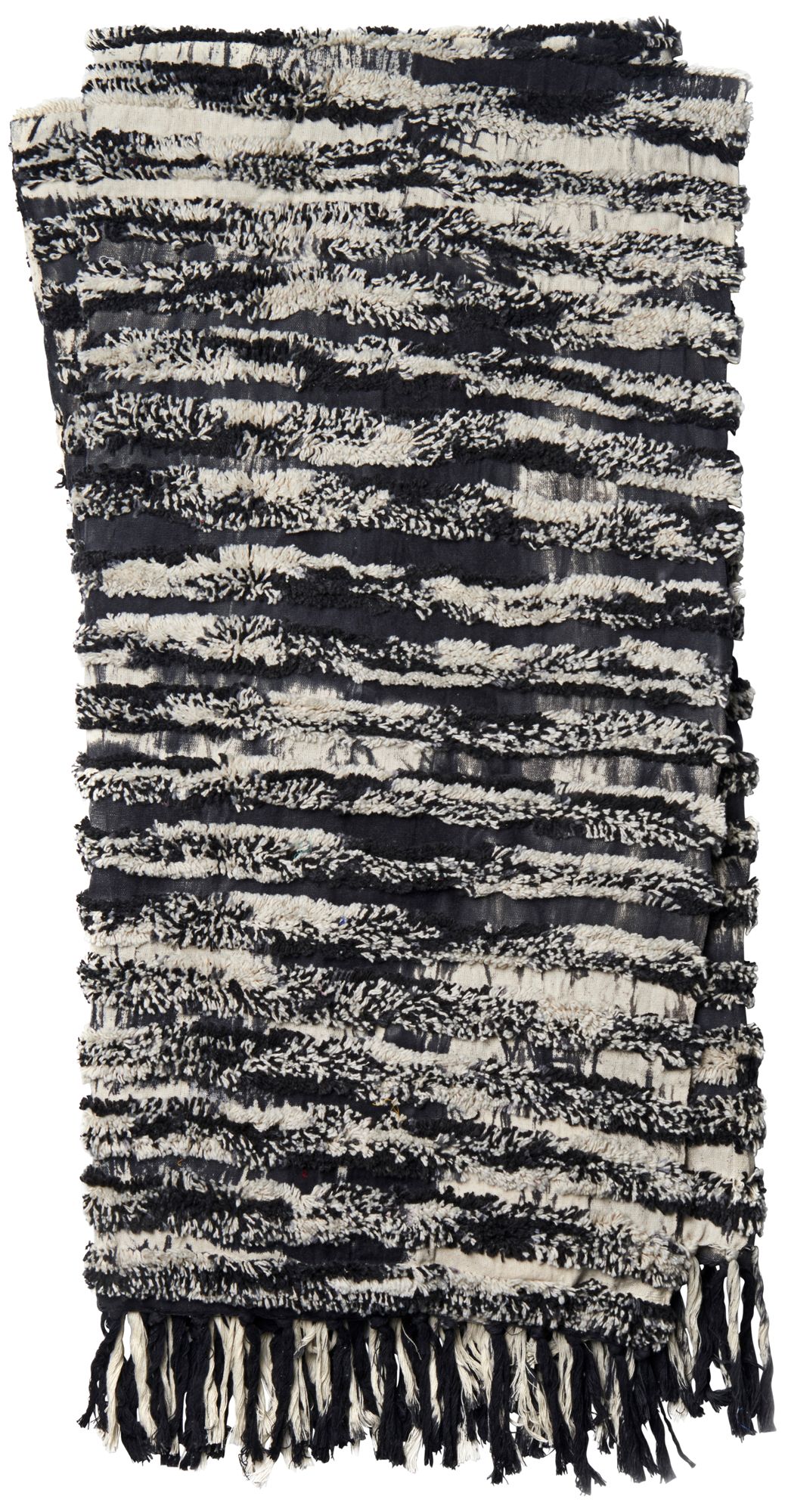 Loloi Tyra Black Cotton Throw Blanket 46W76 Lamps Plus