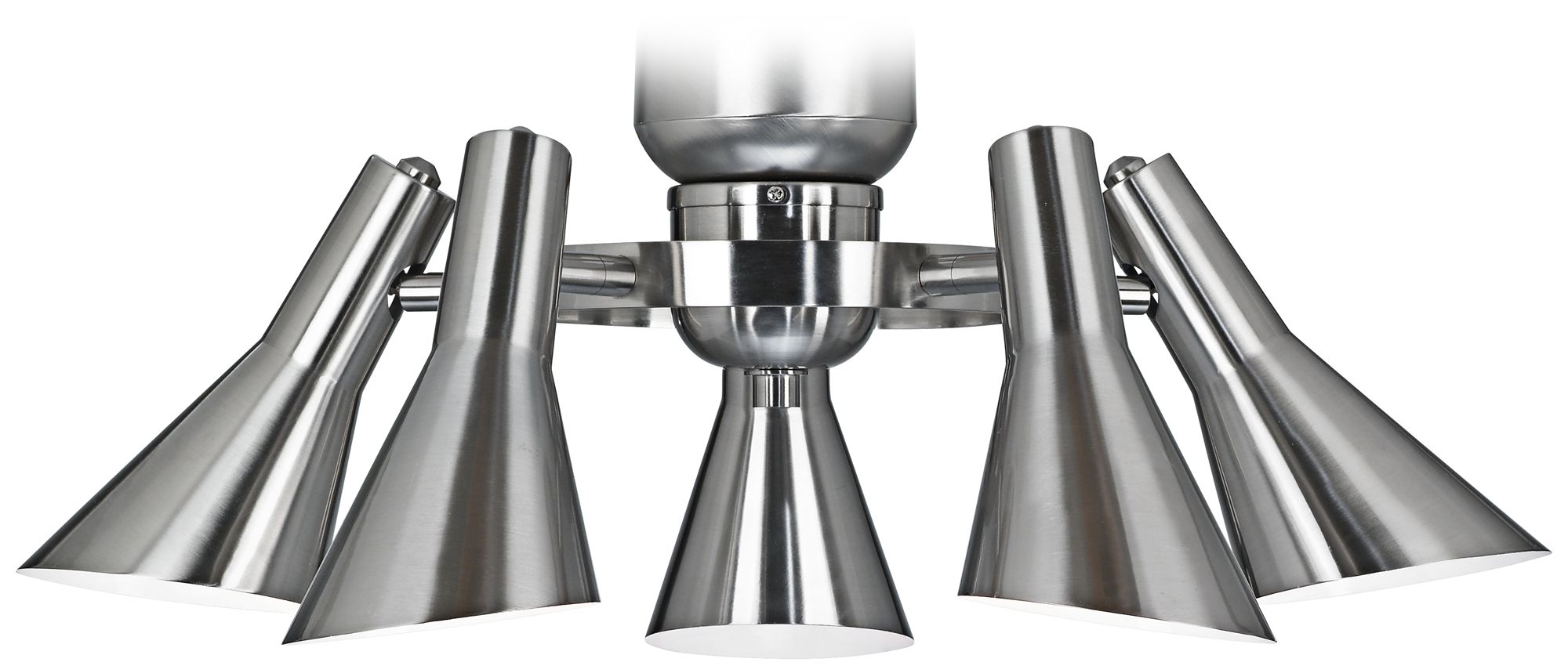 Retro Brushed Nickel 5Light LED Ceiling Fan Light Kit 47E85 Lamps