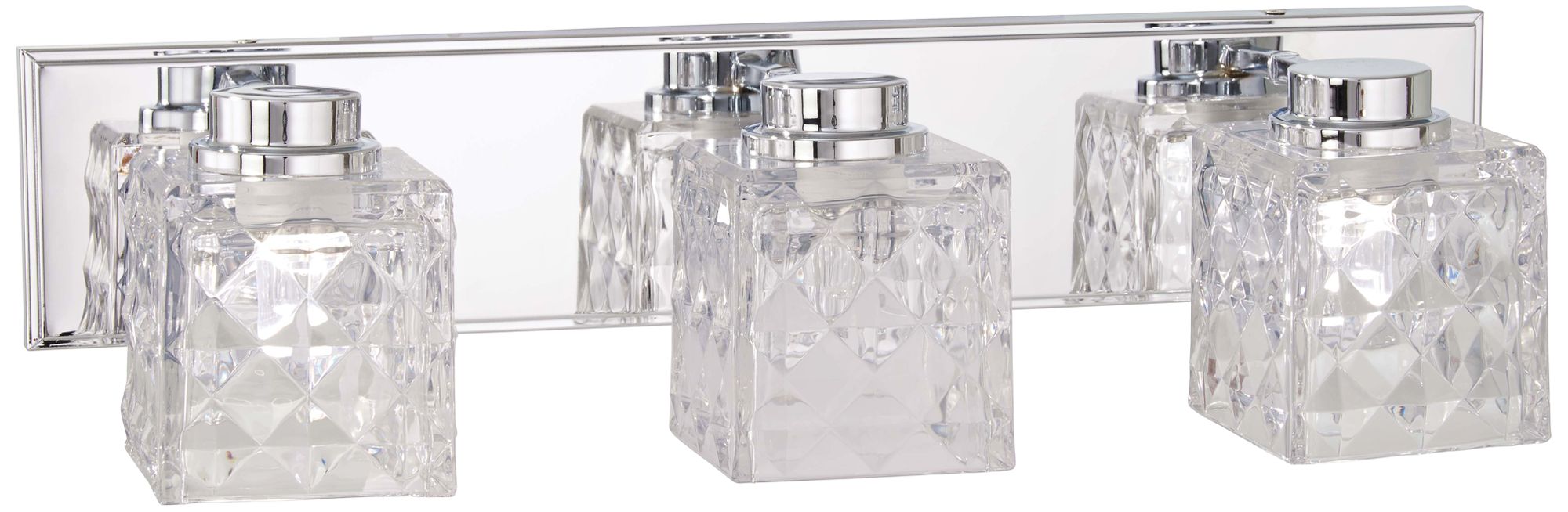Glorietta 23" Wide Chrome 3Light LED Bath Light 47N72 Lamps Plus