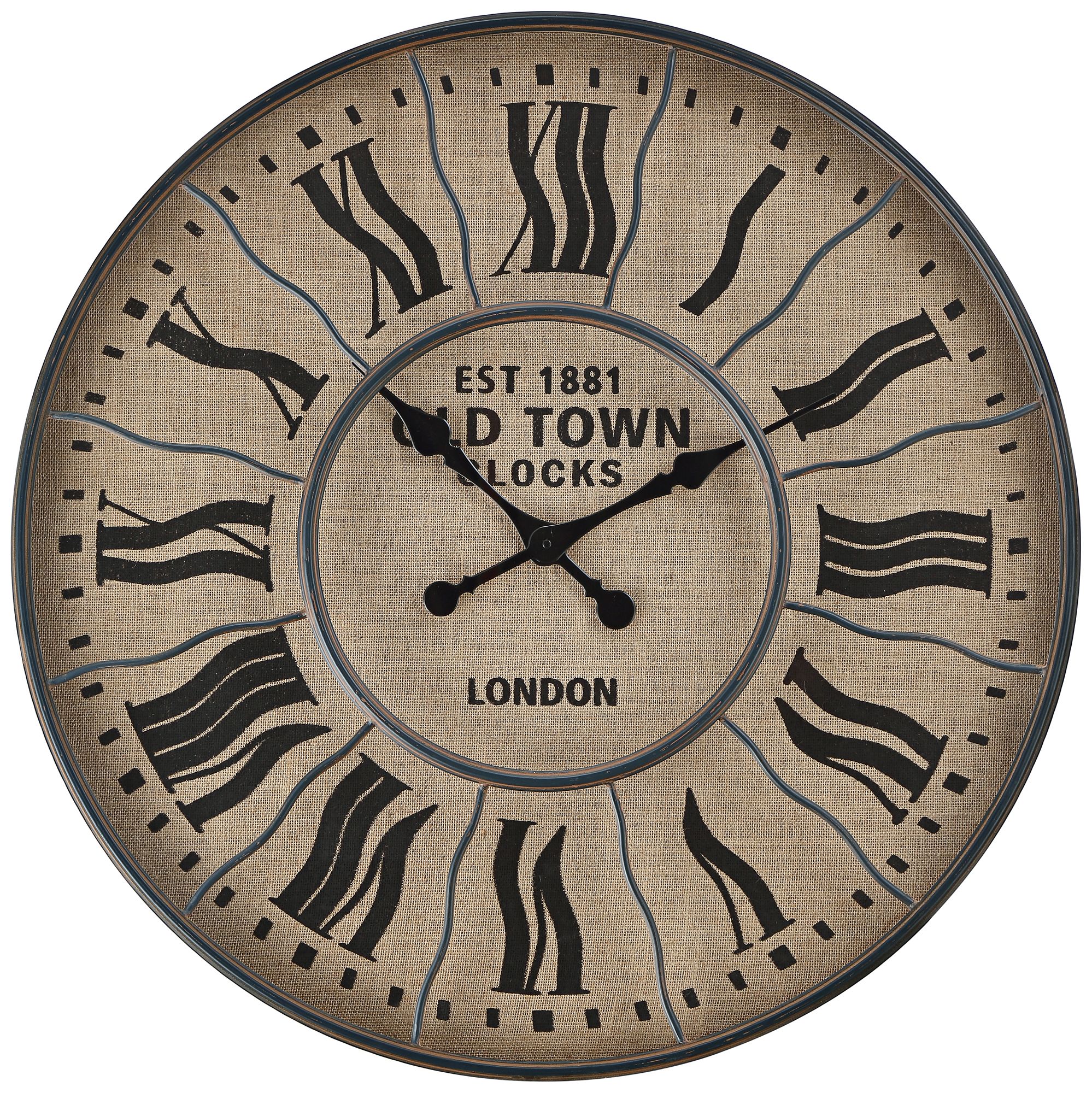 EST 1881 Old Town London 31 1/2" Round Wall Clock 47P97 Lamps Plus
