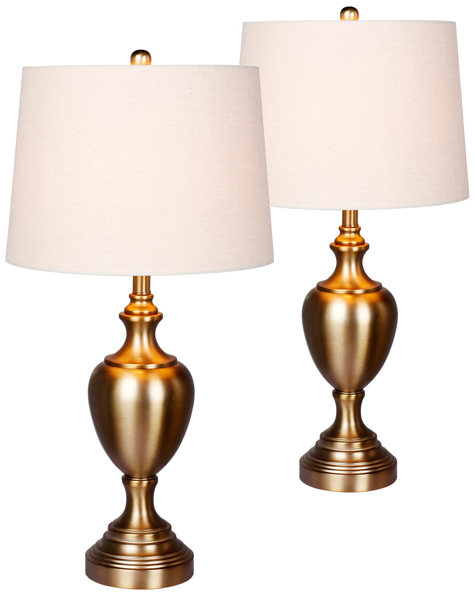 Callum Plated Antique Gold Urn Table Lamp Set of 2 47R71 Lamps Plus