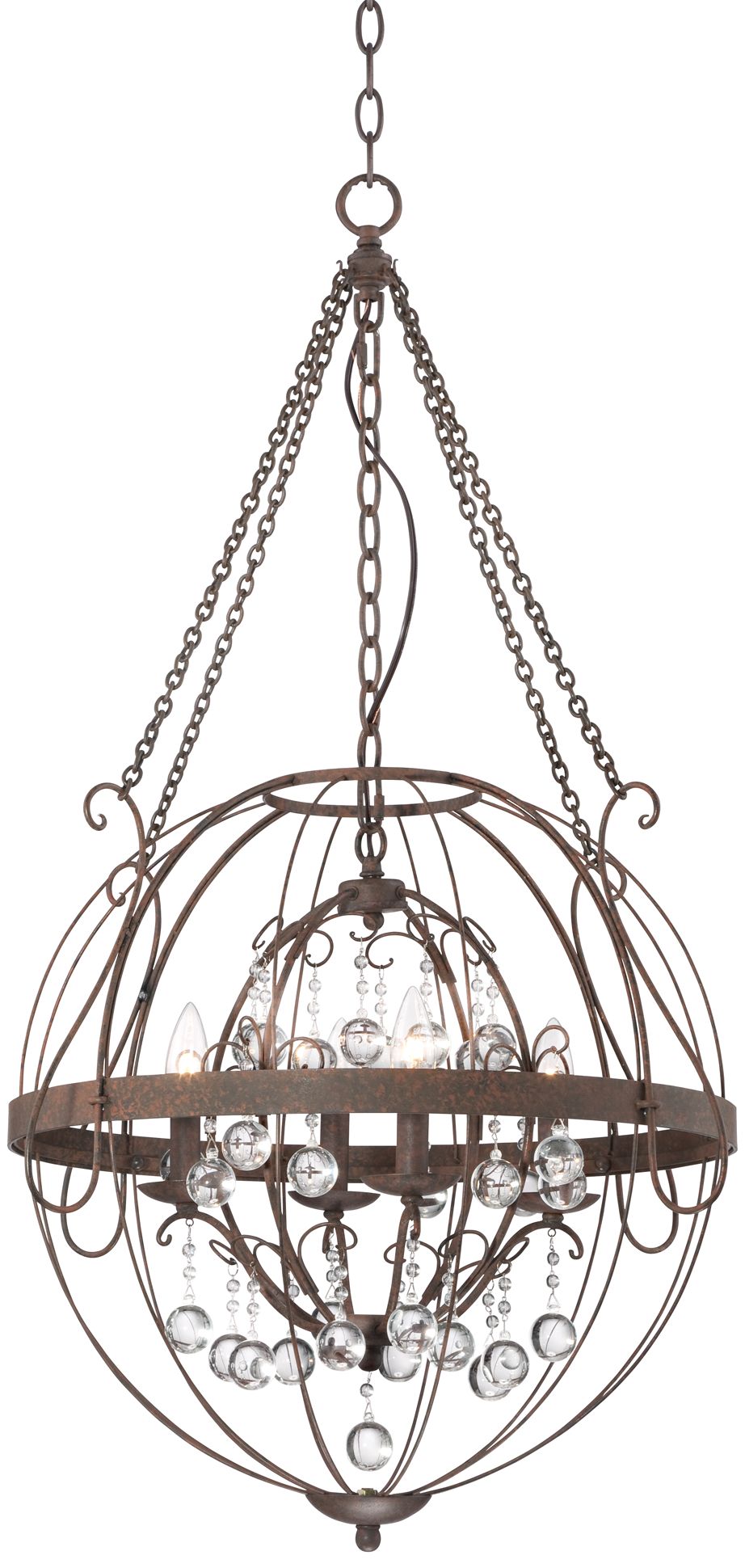 Alexandria 26" Wide Bronze Pendant Light 4F355 Lamps Plus Canada