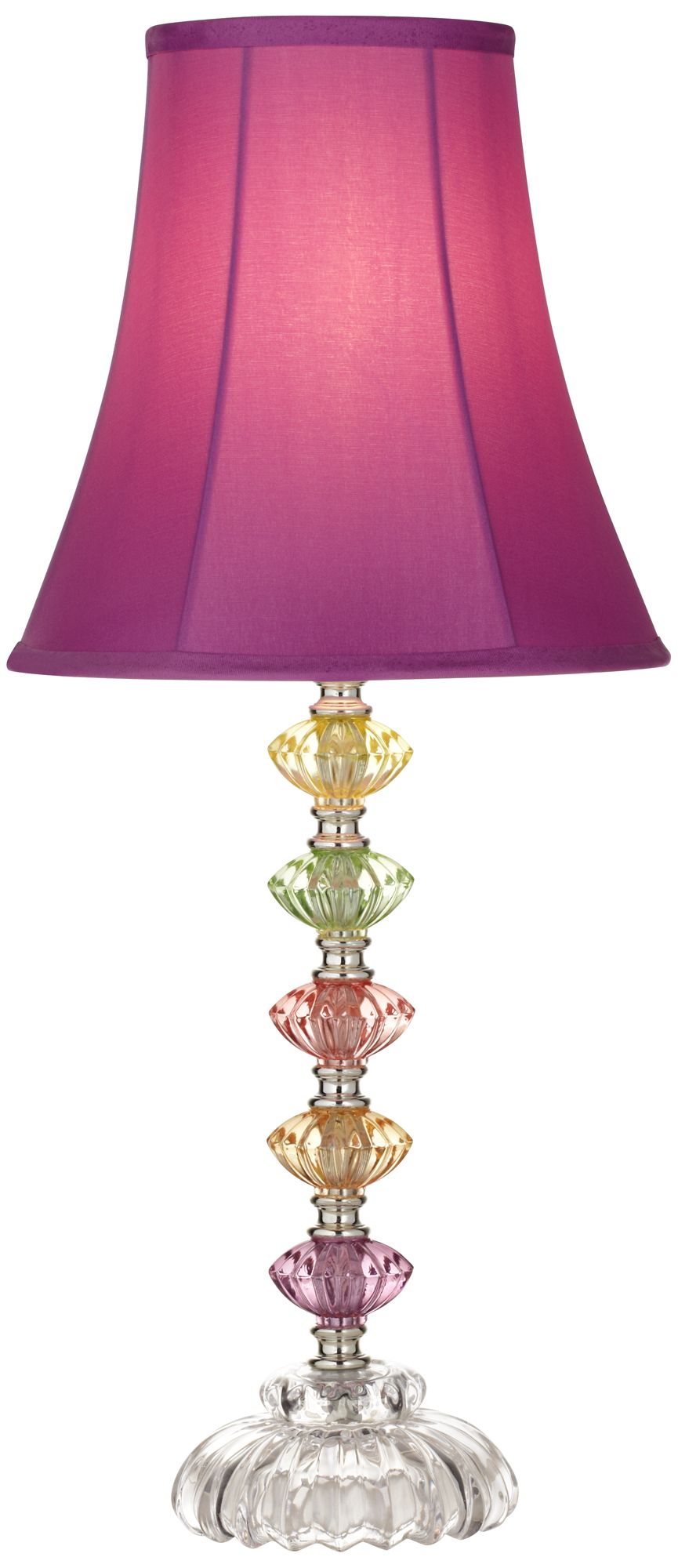 Bohemian Orchid Stacked Glass Table Lamp 4N709 Lamps Plus