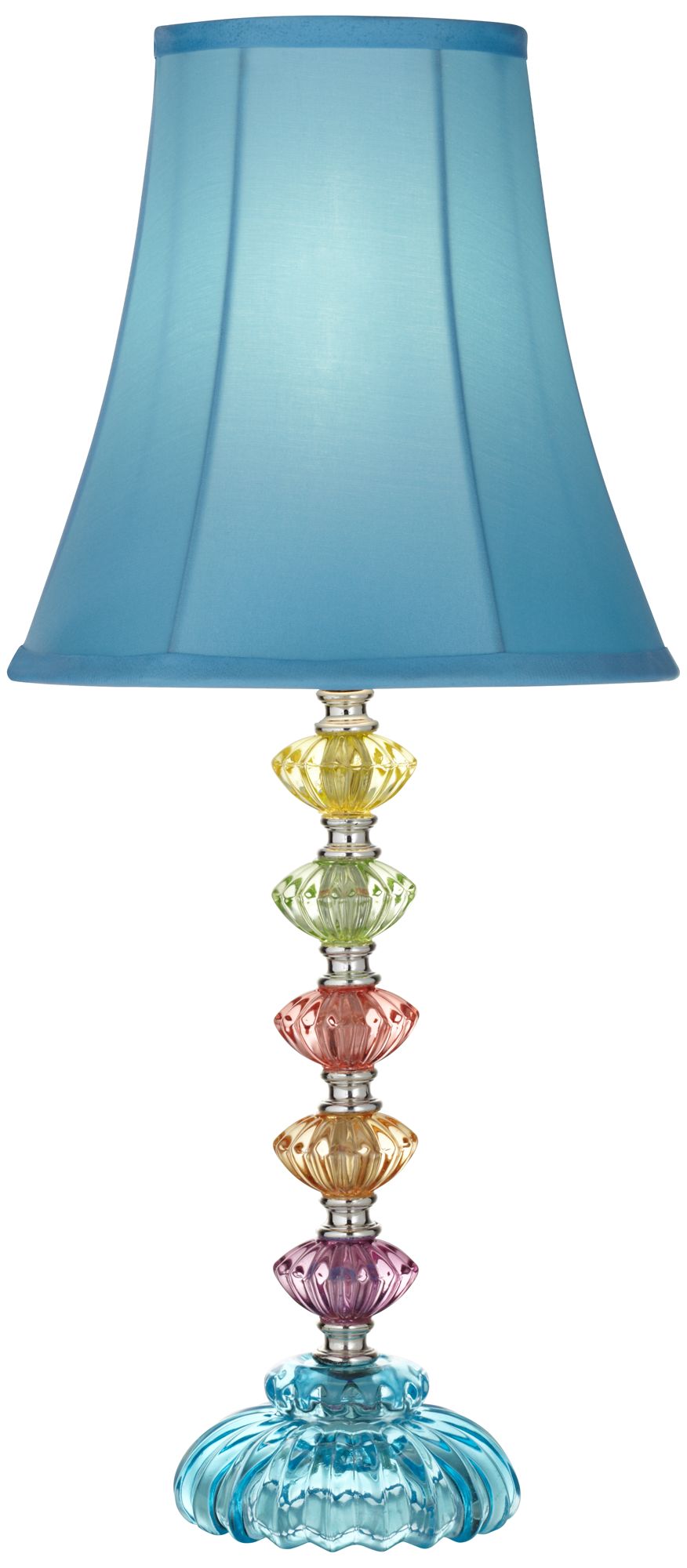 Bohemian Teal Blue Stacked Glass Table Lamp 4N710 Lamps Plus
