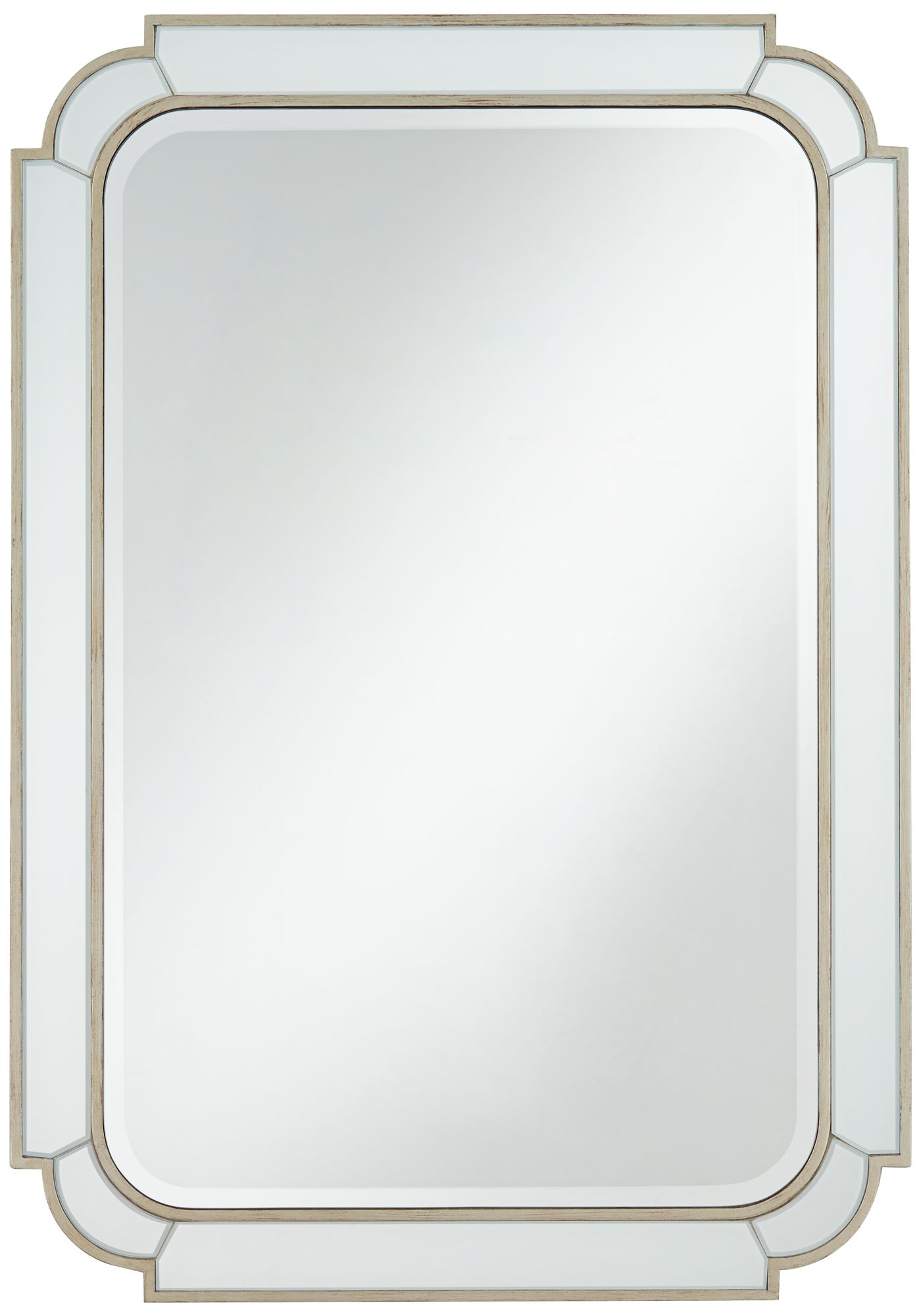 Remington Matte White with Copper Trim 28" x 40" Wall Mirror 504T0