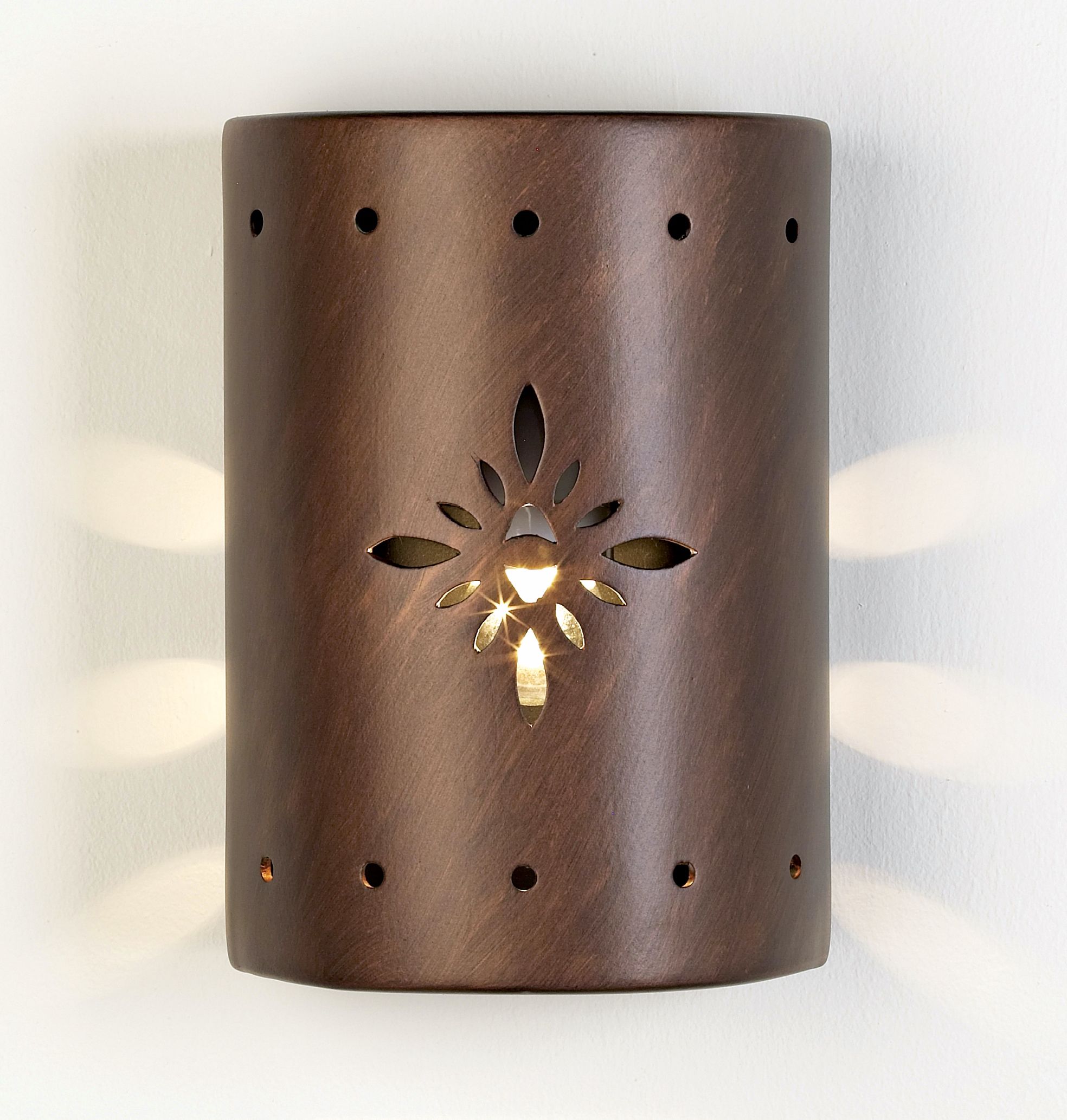 Ceramic Star Pattern Outdoor Wall Light 52670 Lamps Plus