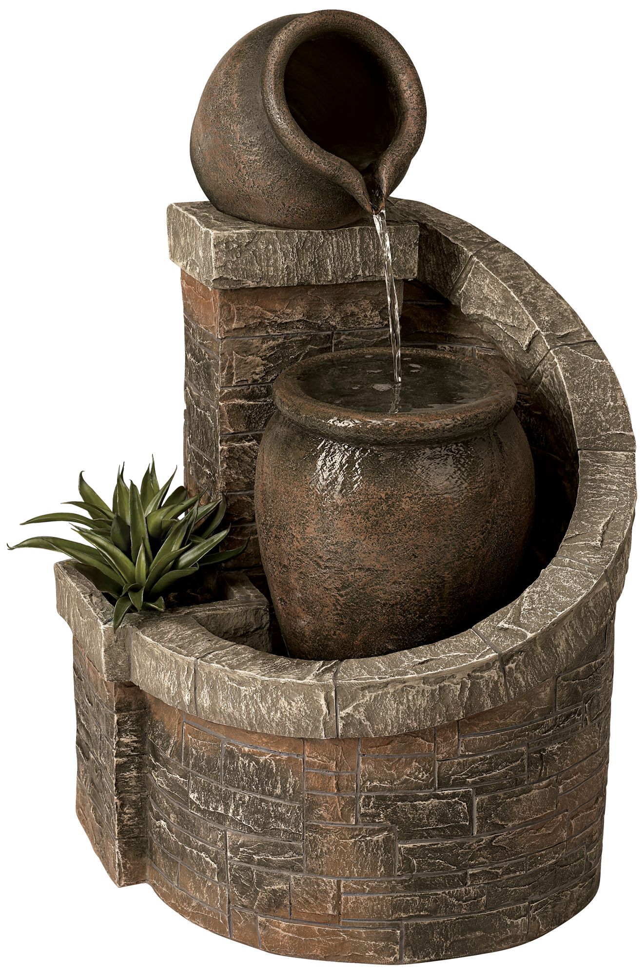 Stone, Lighted, Outdoor, Fountains Lamps Plus