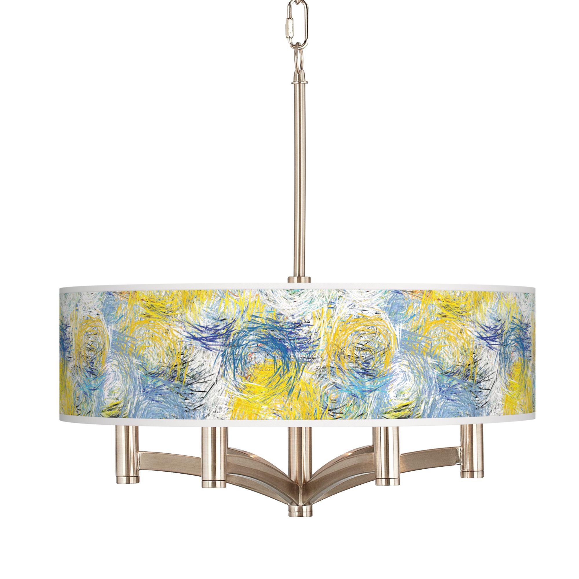 Starry Dawn Ava 6Light Nickel Pendant Chandelier 55H05 Lamps Plus