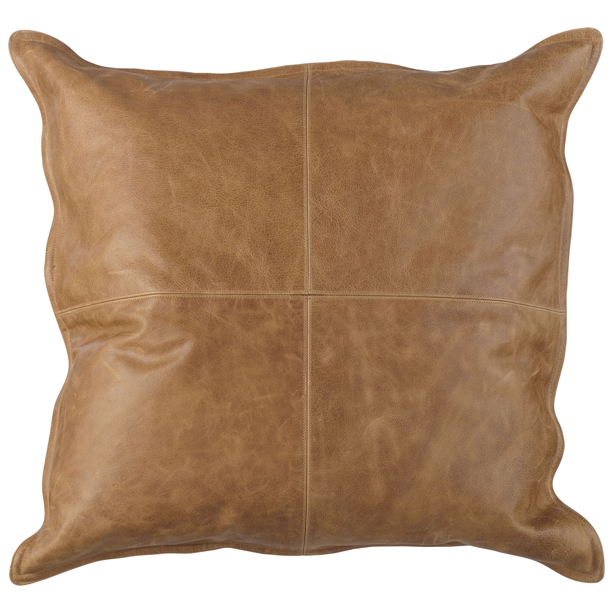 Leather 22" Square Throw Pillow 55M42 Lamps Plus
