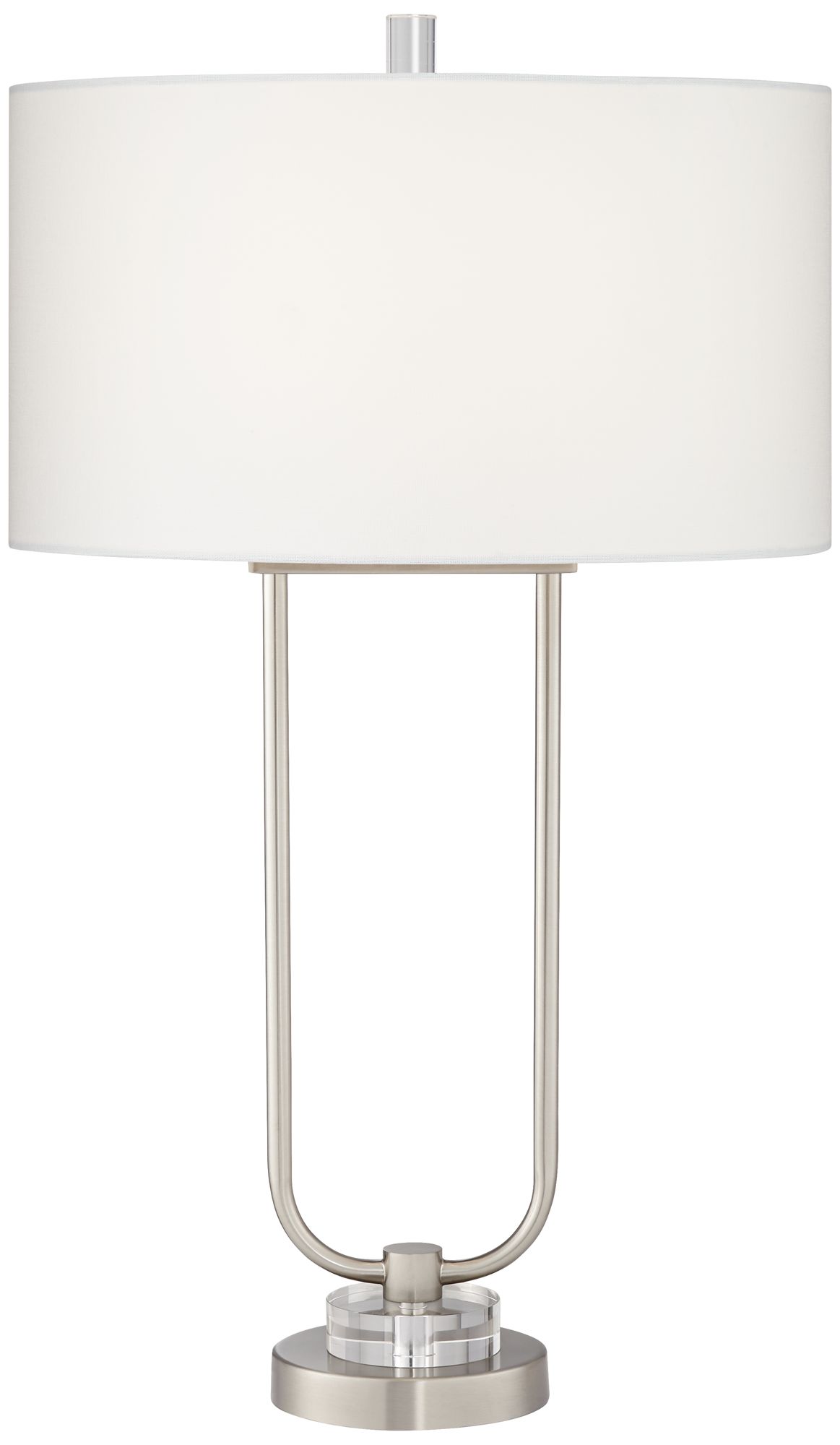 Newton Brushed Nickel UShaped Table Lamp 55V07 Lamps Plus