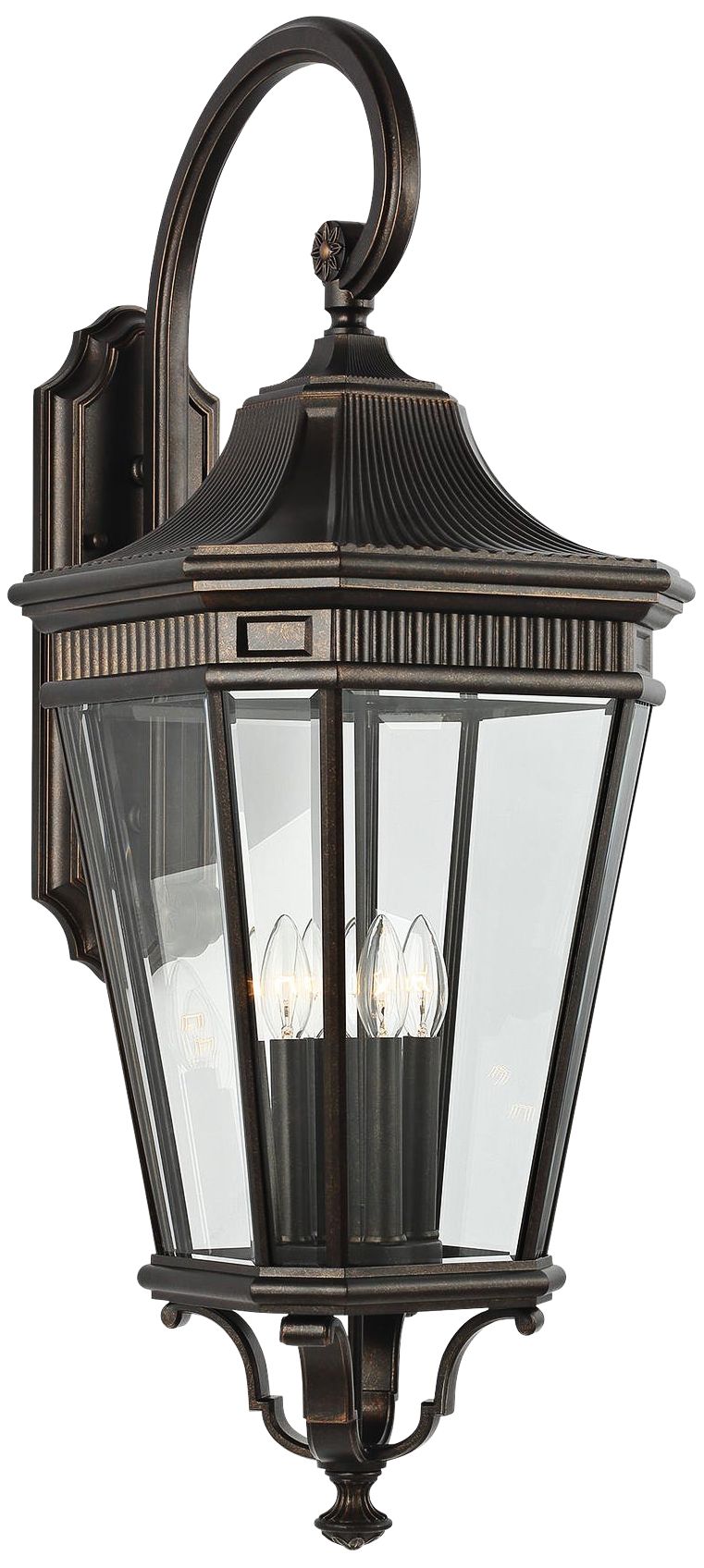 Cotswold Lane 36 1/4" High Bronze and Beveled Glass Wall Light 56K97
