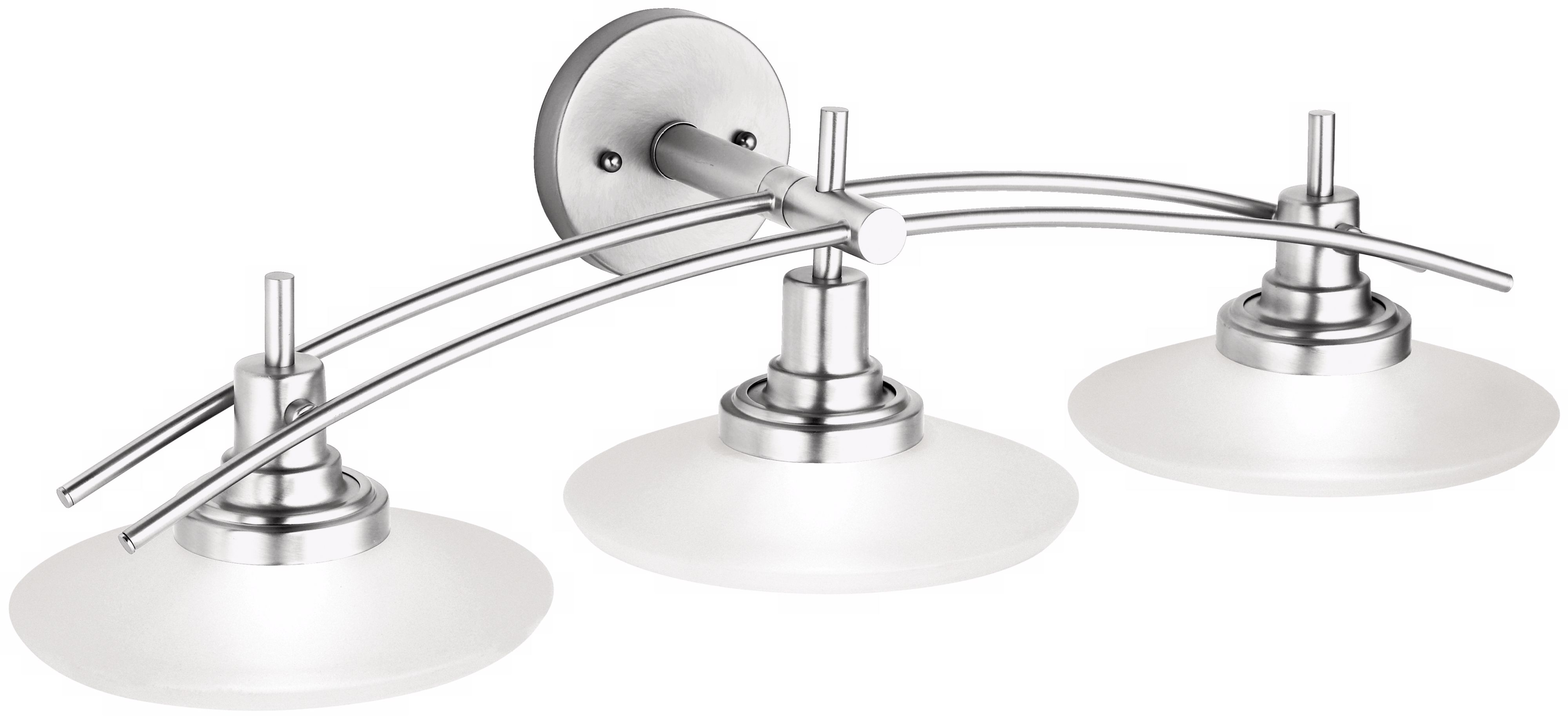 Structures Nickel 30" Wide Bathroom Light Fixture 57989 Lamps Plus